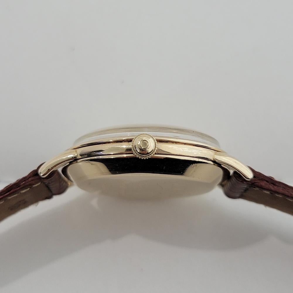 Omega cal 344 14k Gold gefüllt 32mm Herren Stoßstange Automatik 1950er Jahre Vintage RA581 im Angebot 6