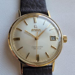 Omega Seamaster DeVille 1960s Mens 34mm Gold Capped Automatic w Date RA717