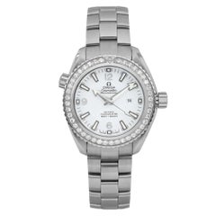 Used Omega Seamaster Diamond Bezel White Dial Ladies Watch 232.15.38.20.04.001
