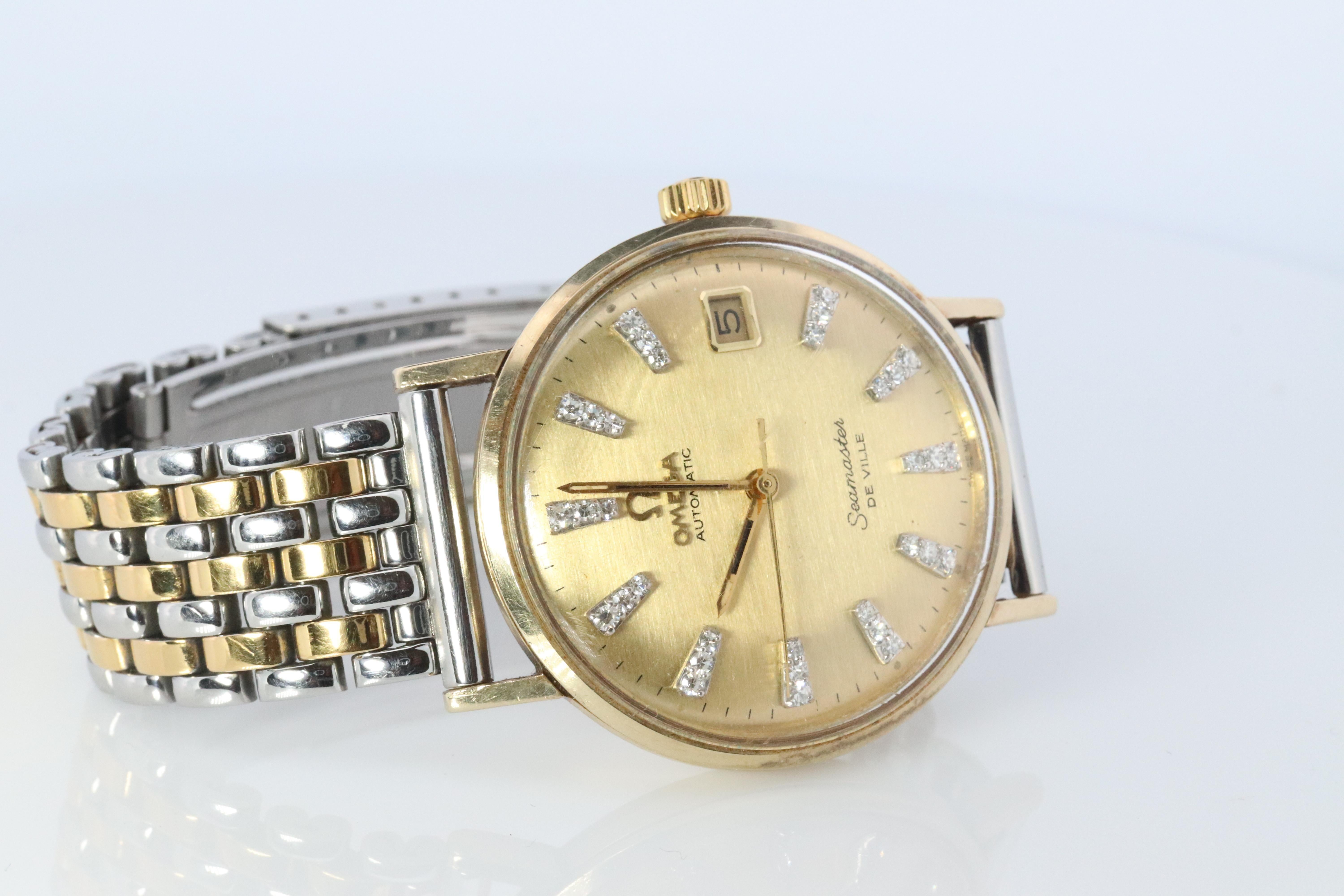 OMEGA Seamaster Diamant DeVille 14k Gold Omega Automatik SEAMASTER DEVILLE SEAMASTER DEVILLE im Zustand „Gut“ im Angebot in Port Charlotte, FL