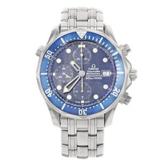 Omega Seamaster Diver 300 Chrono Montre pour hommes en acier inoxydable à cadran bleu 2599.80.00