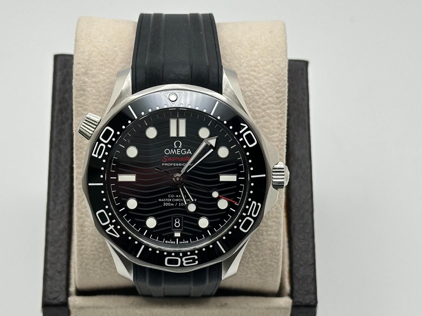 Omega Seamaster Diver 300M 210.32.42.20.01.001 Stahl Gummiband Papier 3