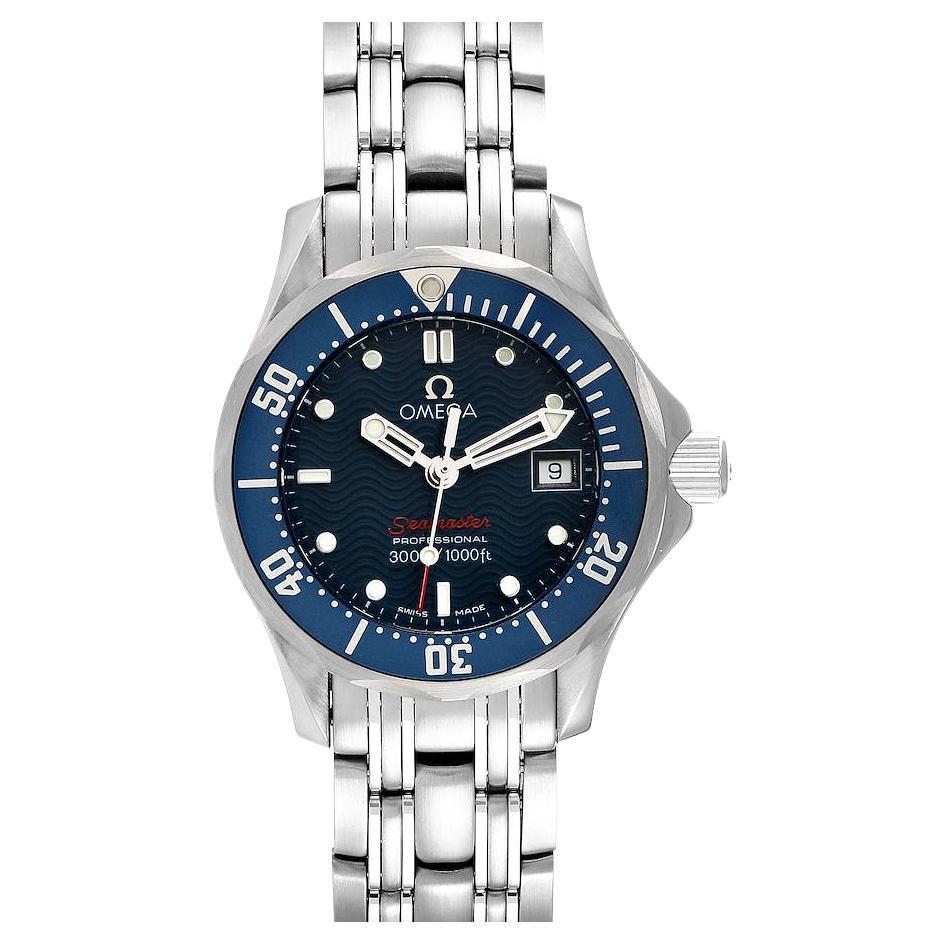 Omega Seamaster Diver 300M 28mm Stahl Damenuhr 2224.80.00 Box Card