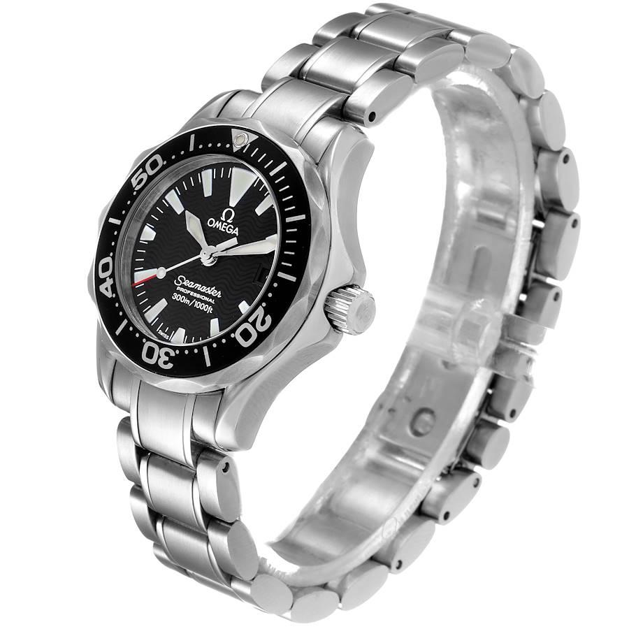 Women's Omega Seamaster Diver Steel Ladies Watch 2284.50.00 Box Card For Sale