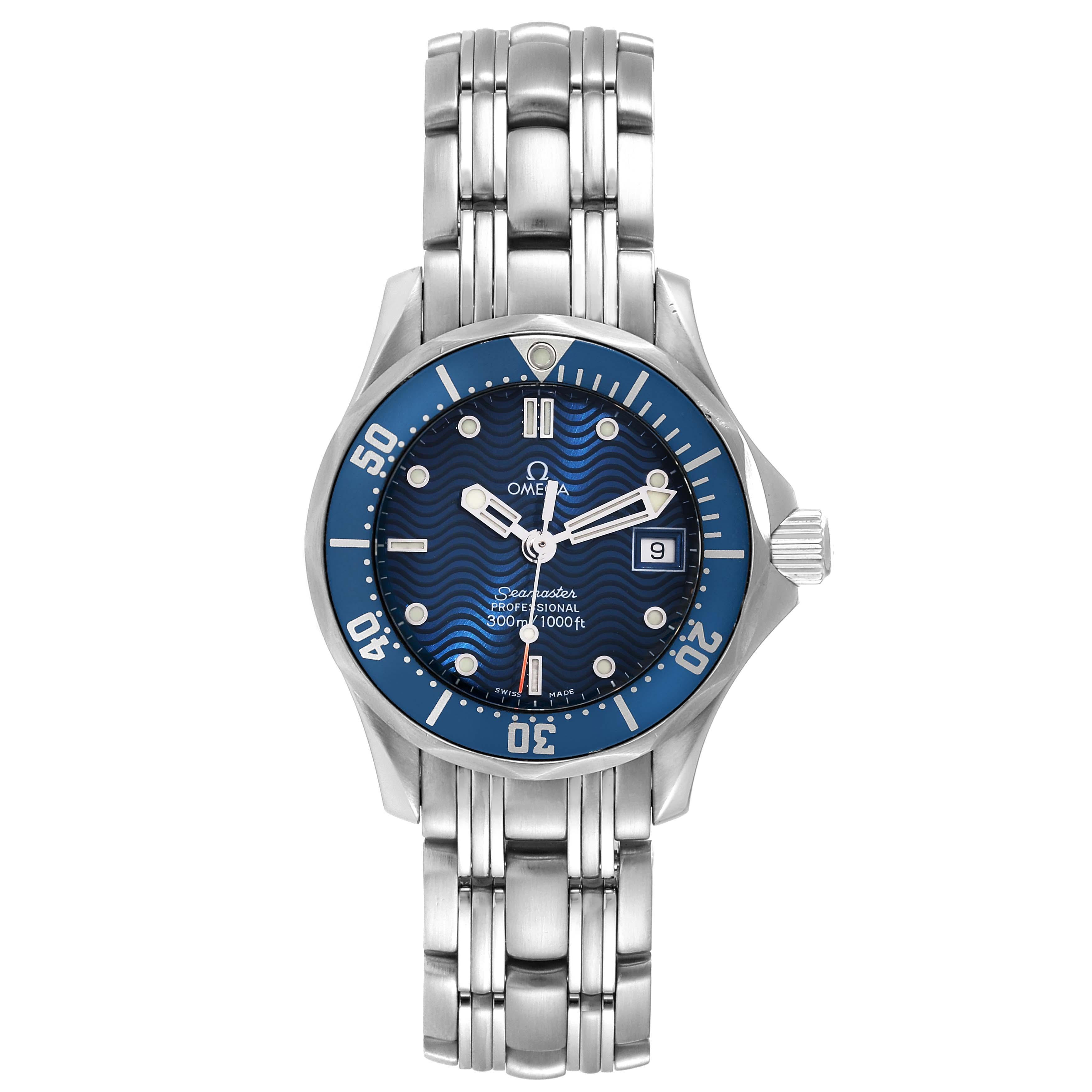 Omega Seamaster Diver 300M 28mm Steel Ladies Watch 2583.80.00 For Sale 2