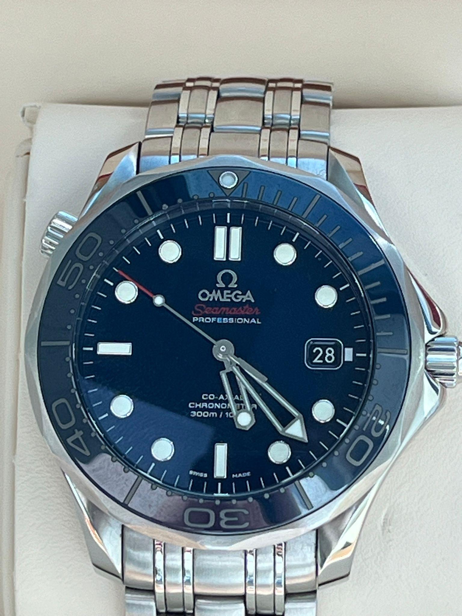 Omega Seamaster Diver 300M 41mm Blue Bezel Blue Dial Watch 212.30.41.20.03.001 For Sale 1