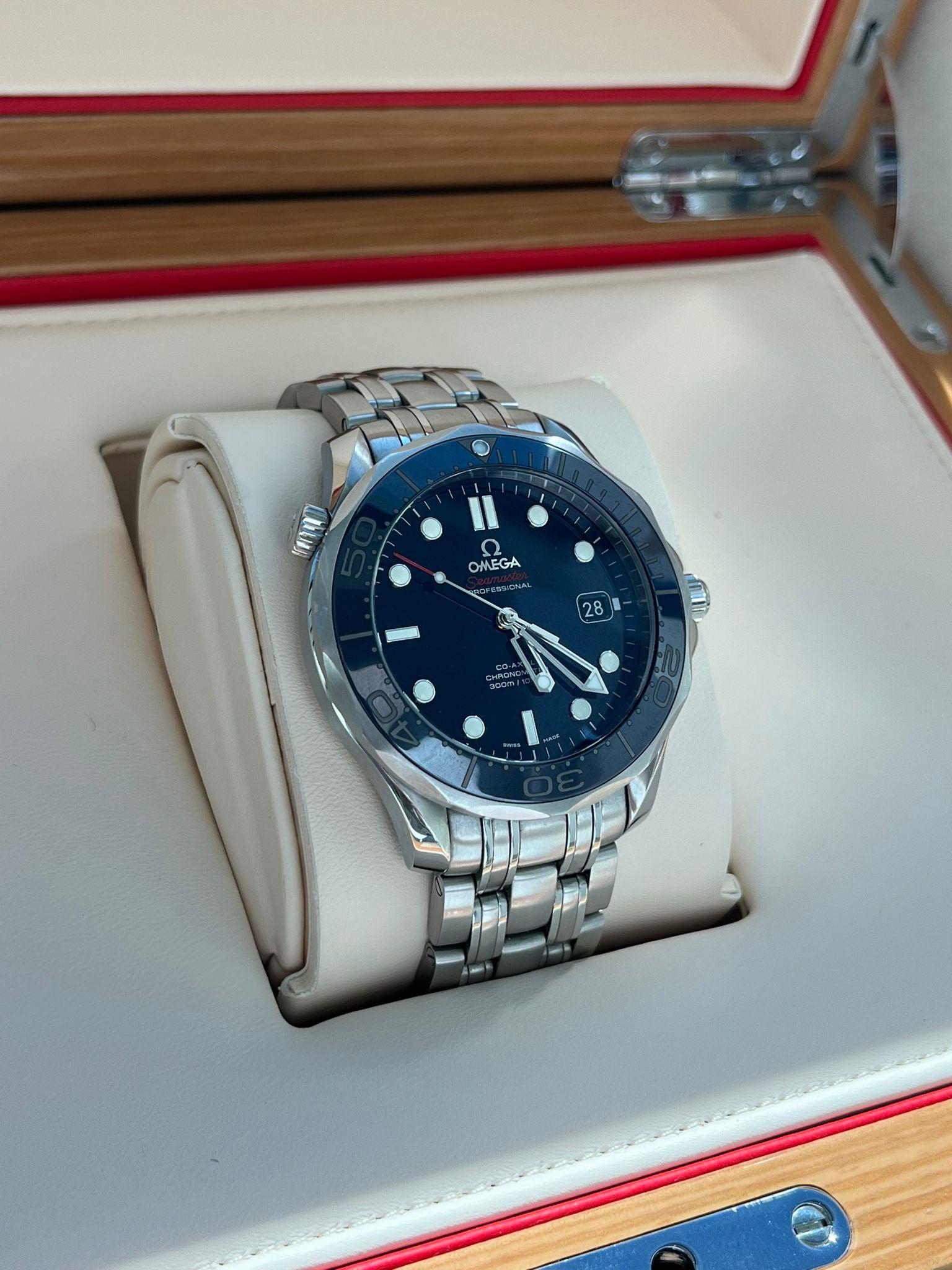 Omega Seamaster Diver 300M 41mm Blue Bezel Blue Dial Watch 212.30.41.20.03.001 For Sale 2