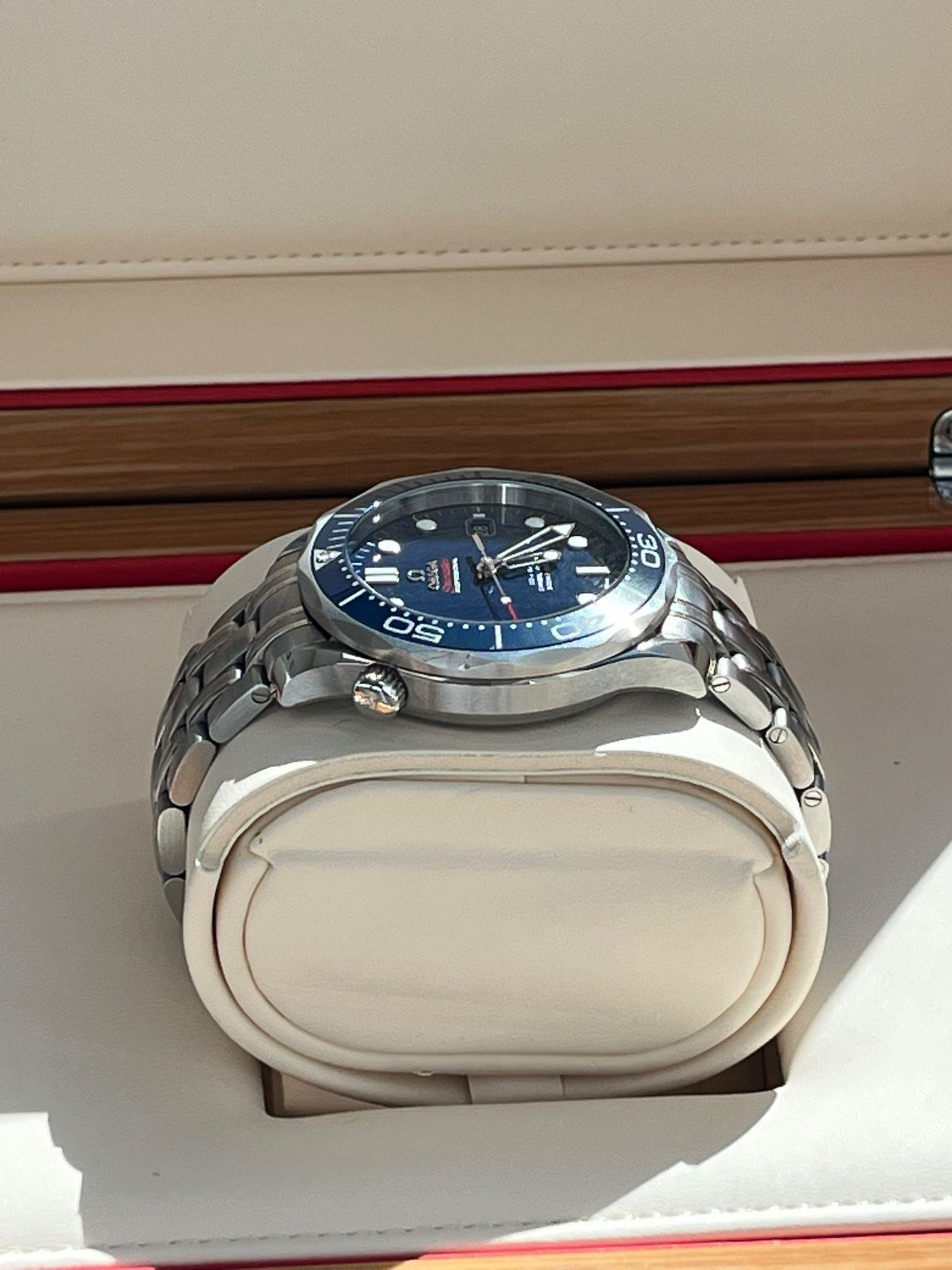 Omega Seamaster Diver 300M 41mm Blue Bezel Blue Dial Watch 212.30.41.20.03.001 For Sale 4