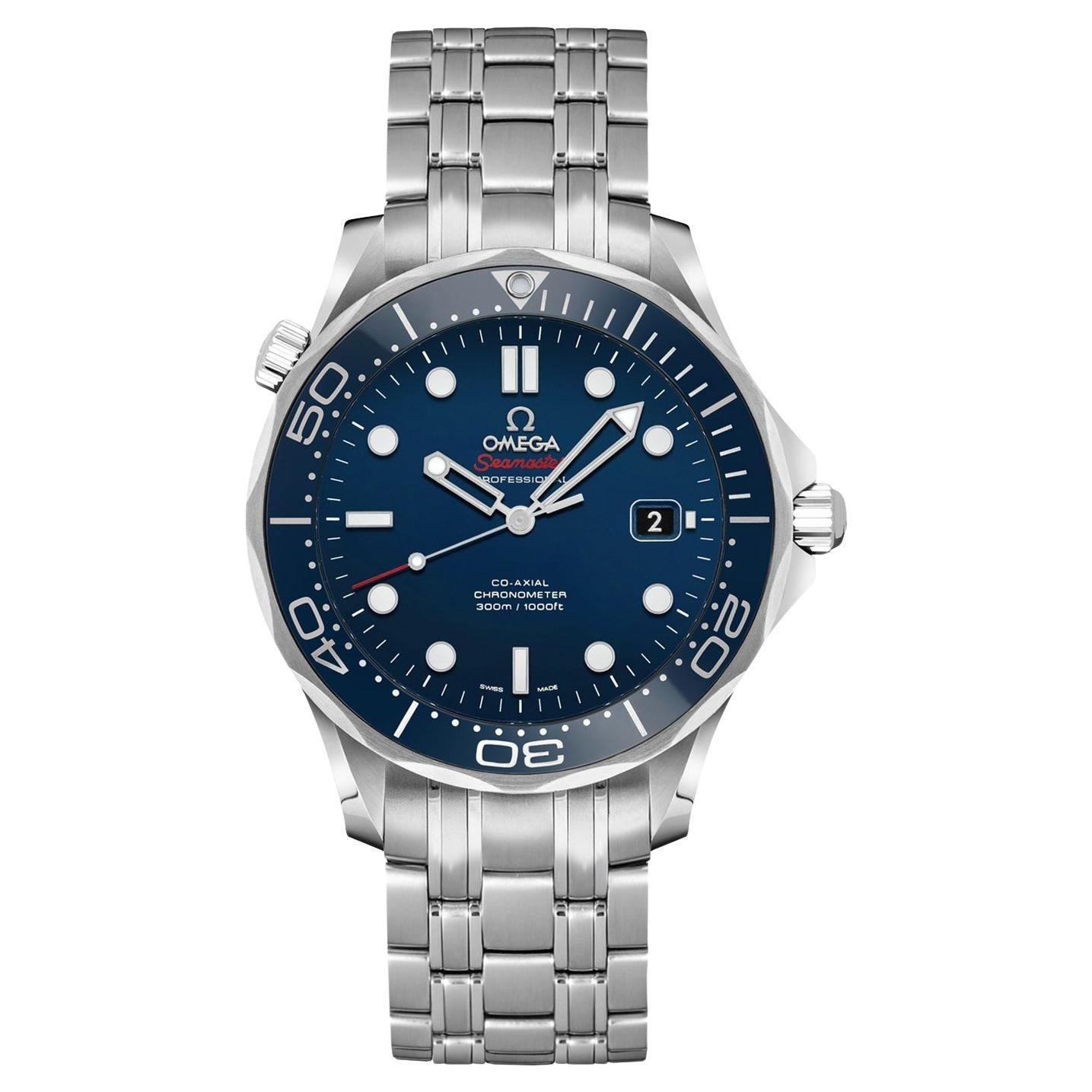 Omega Seamaster Diver 300M 41mm Blue Bezel Blue Dial Watch 212.30.41.20.03.001