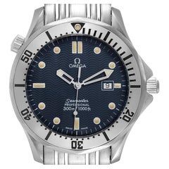 Omega Seamaster Diver 300m Blue Wave Dial Steel Mens Watch 2542.80.00