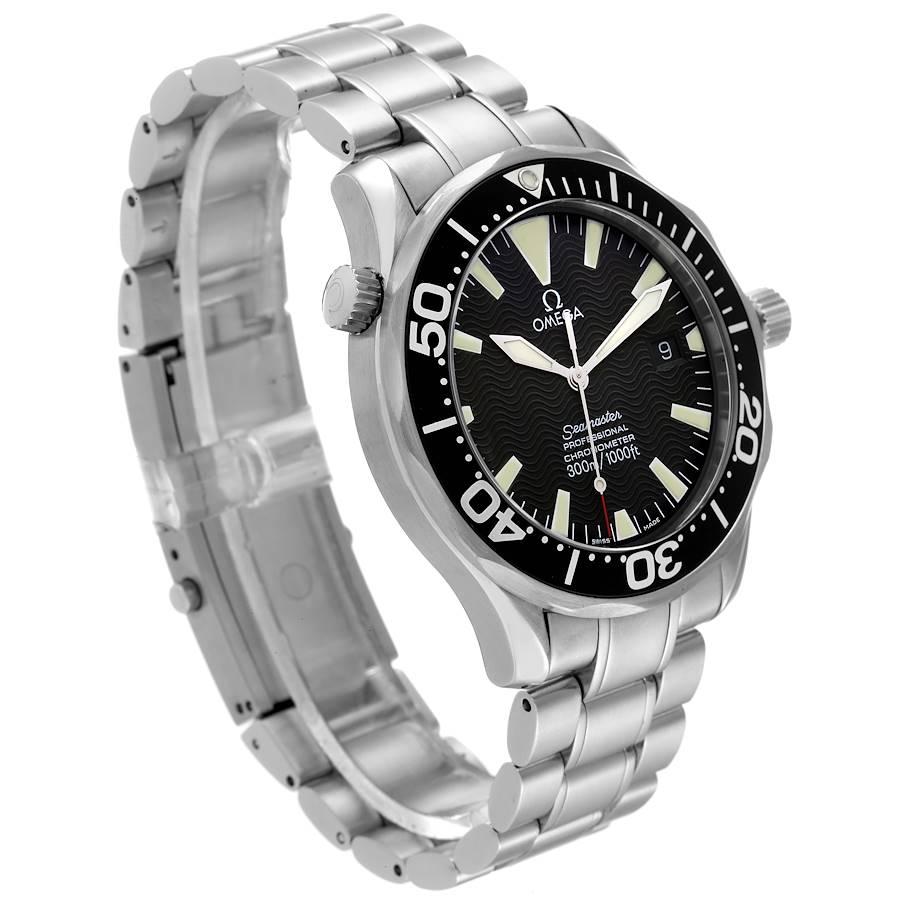 Omega Seamaster Diver 300M Automatik-Herrenuhr aus Stahl mit schwarzem Zifferblatt 2254,50,00 im Zustand „Hervorragend“ im Angebot in Atlanta, GA
