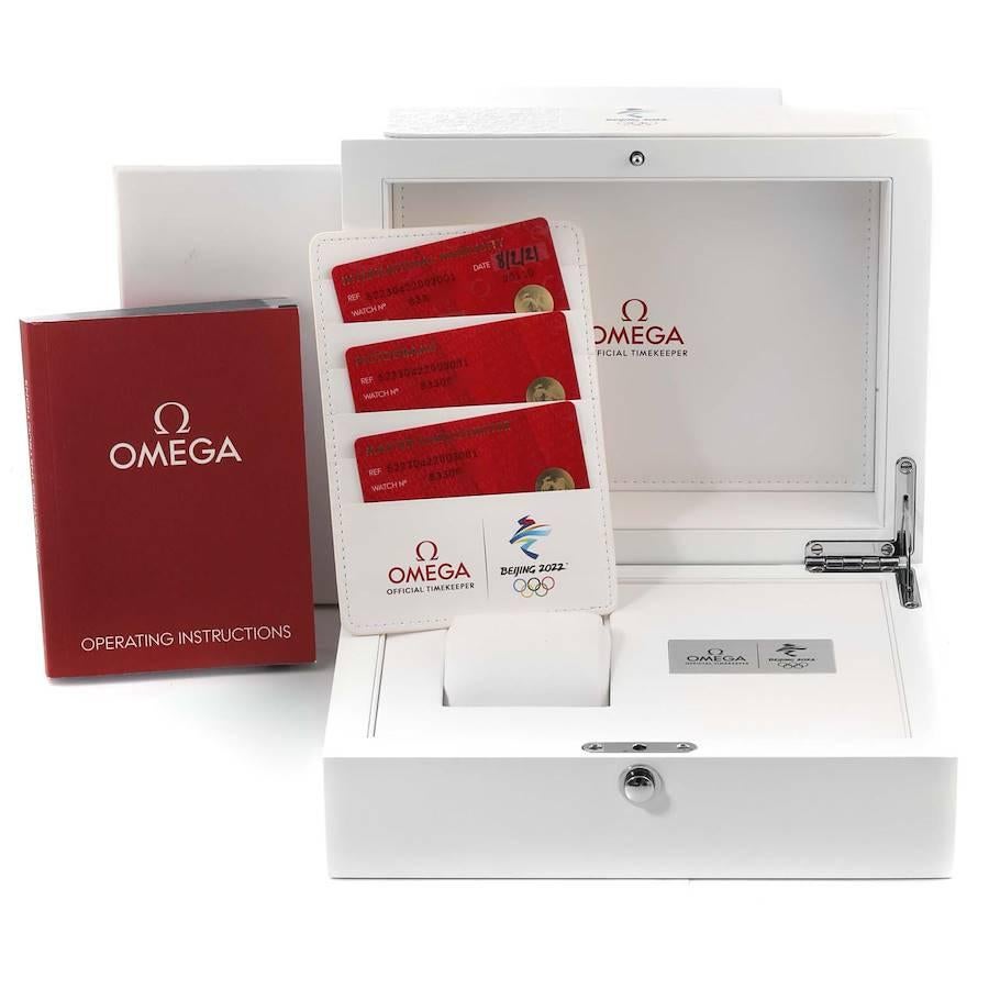 Omega Seamaster Diver 300M Beijing 2022 LE Watch 522.30.42.20.03.001 Box Card 6