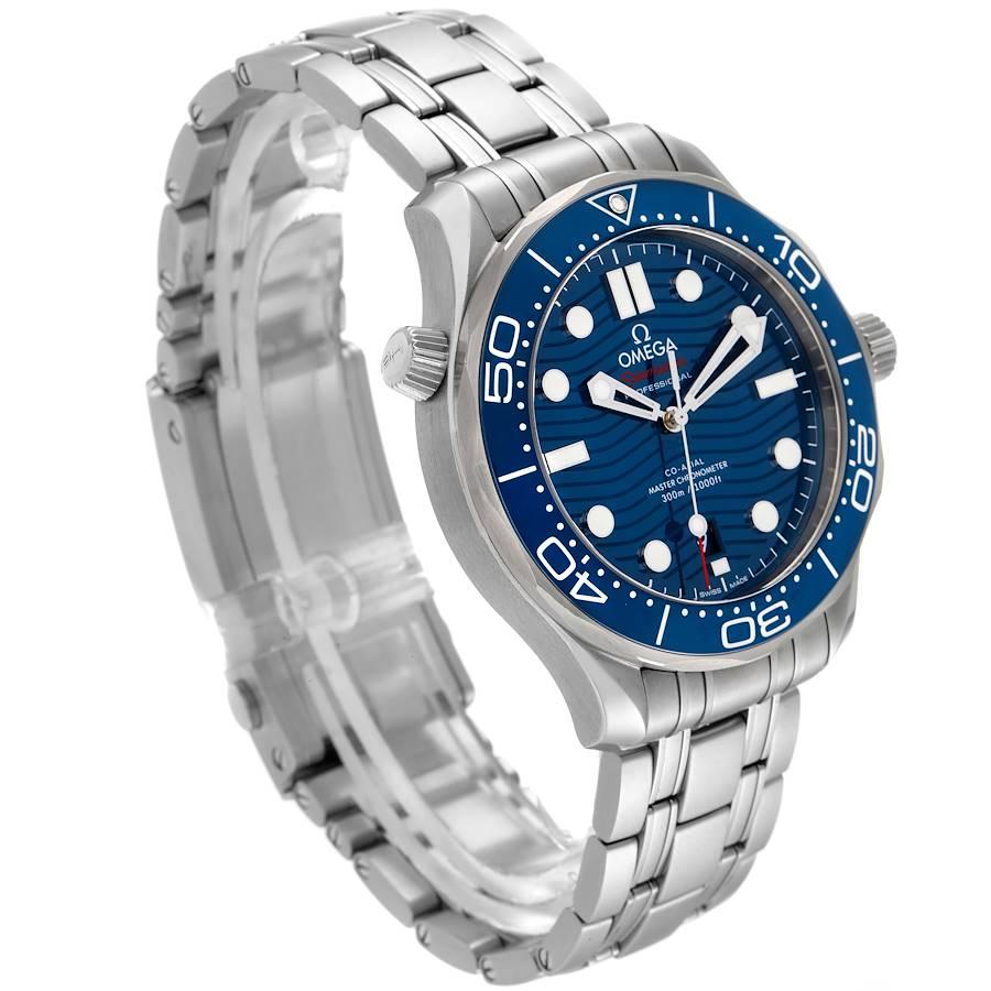 Omega Seamaster Diver 300M Blau Zifferblatt Herrenuhr 210.30.42.20.03.001 Box-Karte im Zustand „Hervorragend“ in Atlanta, GA