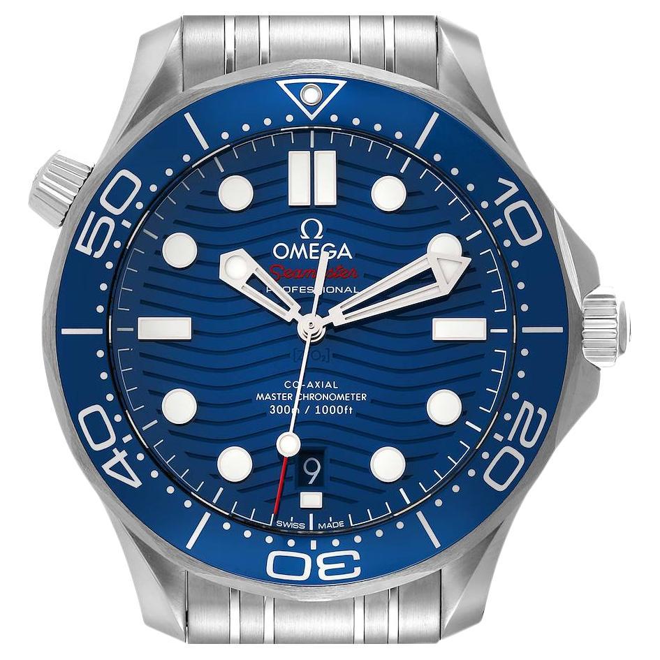 Omega Seamaster Diver 300M Blue Dial Mens Watch 210.30.42.20.03.001 Box Card