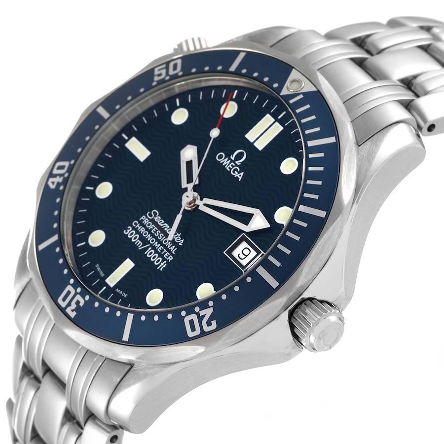 Omega Seamaster Diver 300M Stahl-Herrenuhr mit blauem Zifferblatt 2531.80,00 Boxkarte im Angebot 2