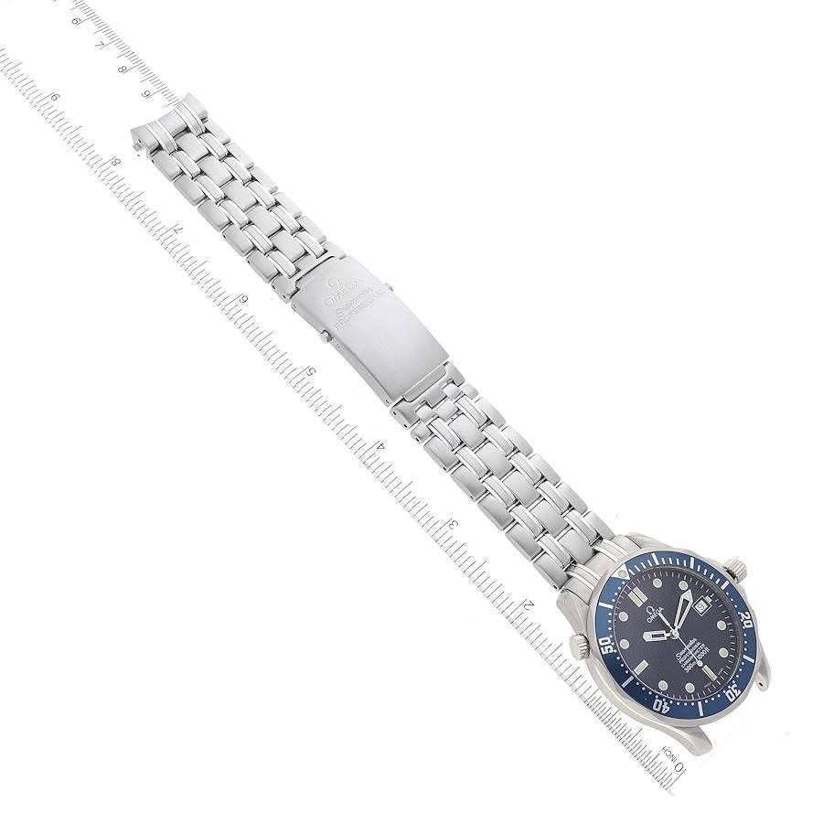 Omega Seamaster Diver 300M Stahl-Herrenuhr mit blauem Zifferblatt 2531.80,00 Boxkarte im Angebot 5