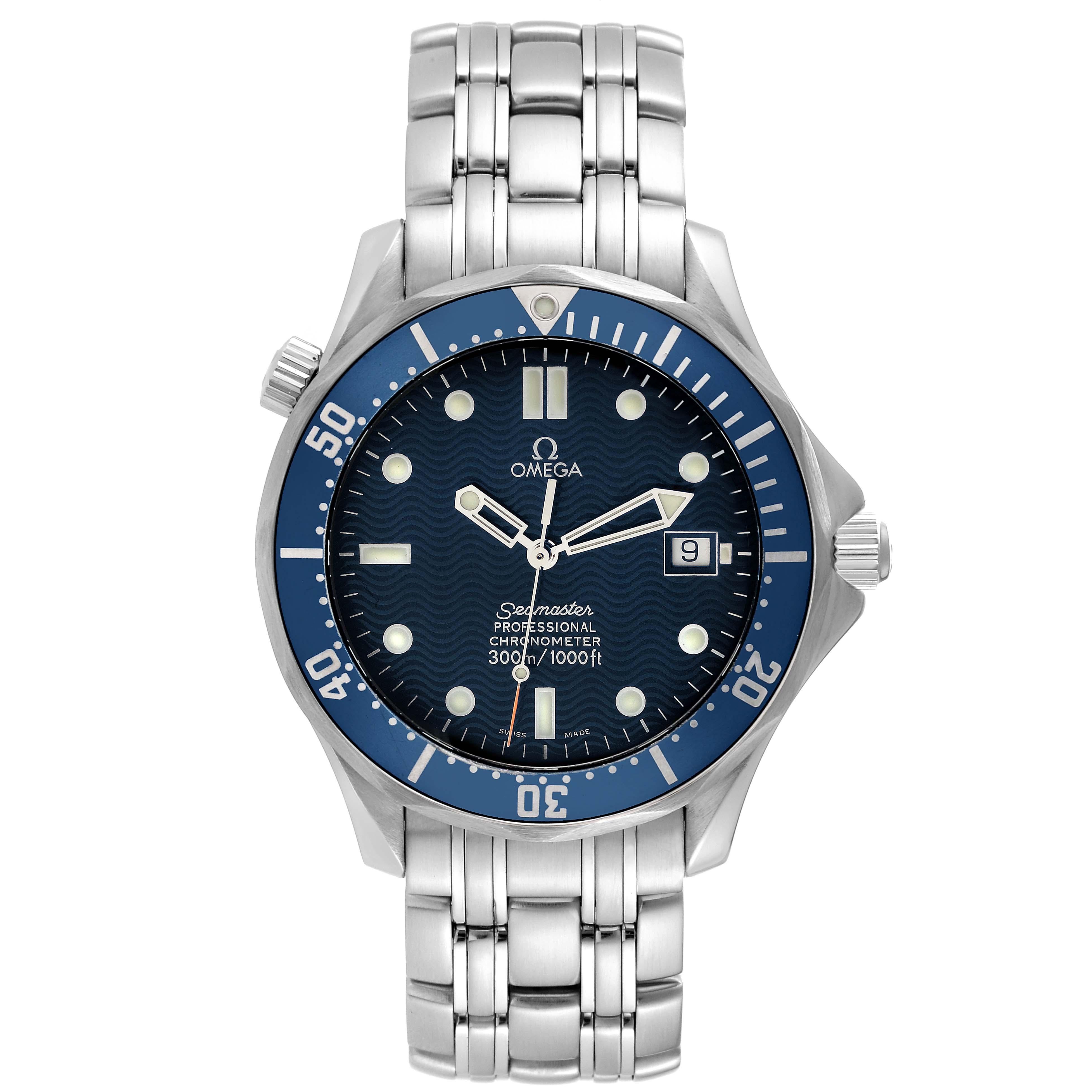 Men's Omega Seamaster Diver 300M Blue Dial Steel Mens Watch 2531.80.00 Card