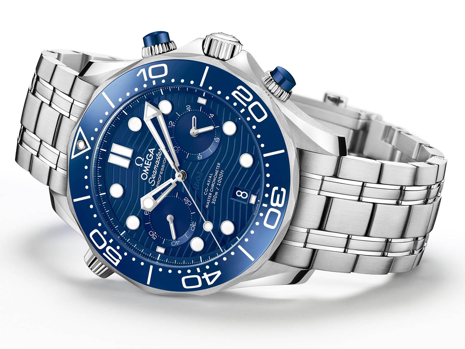 Men's Omega Seamaster Diver 300M Chronograph Blue Dial Watch 210.30.44.51.03.001