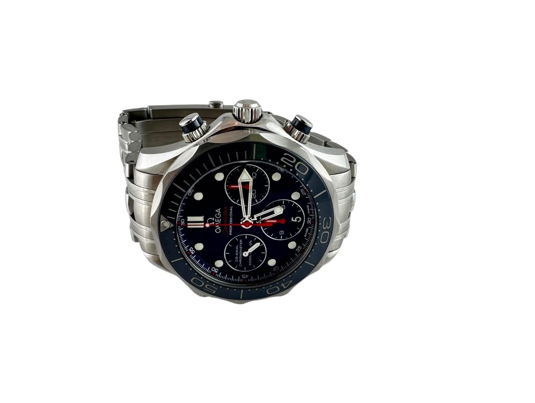 Donna Omega Seamaster Diver 300m Chronograph Orologio da uomo Si14 Steele  #20307 in vendita