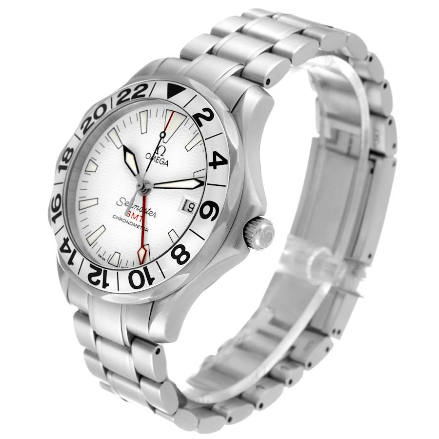 Omega Seamaster Diver 300M GMT Grande Quadrante Bianco Orologio Uomo 2538.20.00 1