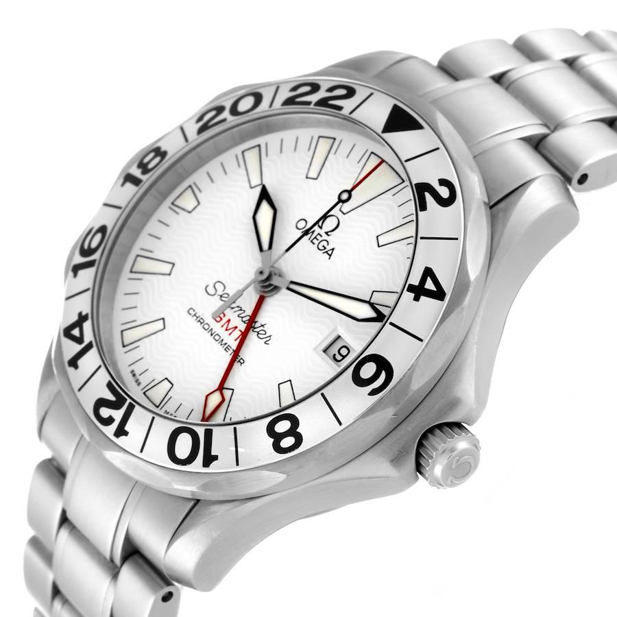 Omega Seamaster Diver 300M GMT Grande Quadrante Bianco Orologio Uomo 2538.20.00 2