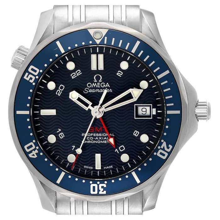 Omega Seamaster Diver 300M GMT Steel Co Axial Blue Dial Mens Watch 2535 omega-seamaster-diver-300m-gmt-steel-co-axial-blue-dial-mens-watch-2535