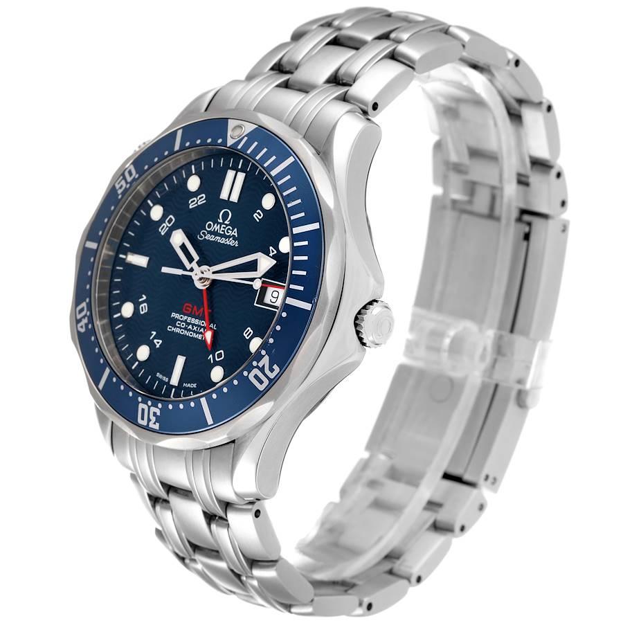 Omega Seamaster Diver 300M GMT Stahl Co-Axial Herrenuhr 2535.80,00 BoxKarte 1