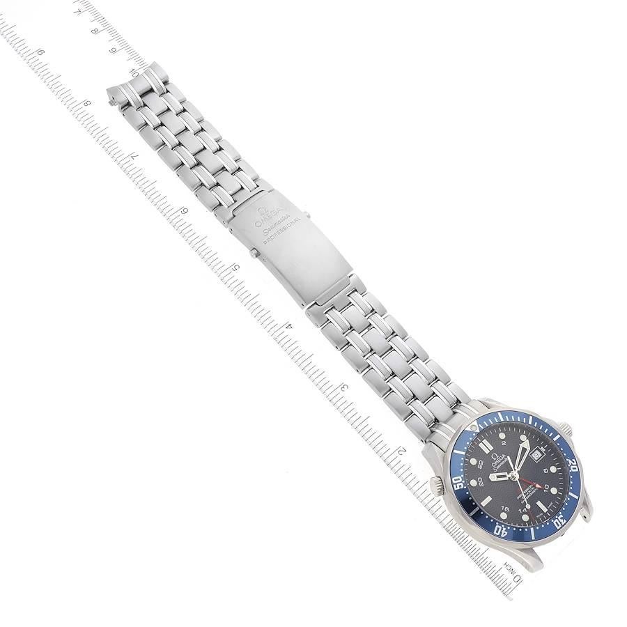 Omega Seamaster Diver 300M GMT Stahl Co-Axial Herrenuhr 2535.80,00 BoxKarte 5