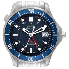 Omega Seamaster Diver 300M GMT Stahl Co-Axial Herrenuhr 2535.80,00 BoxKarte