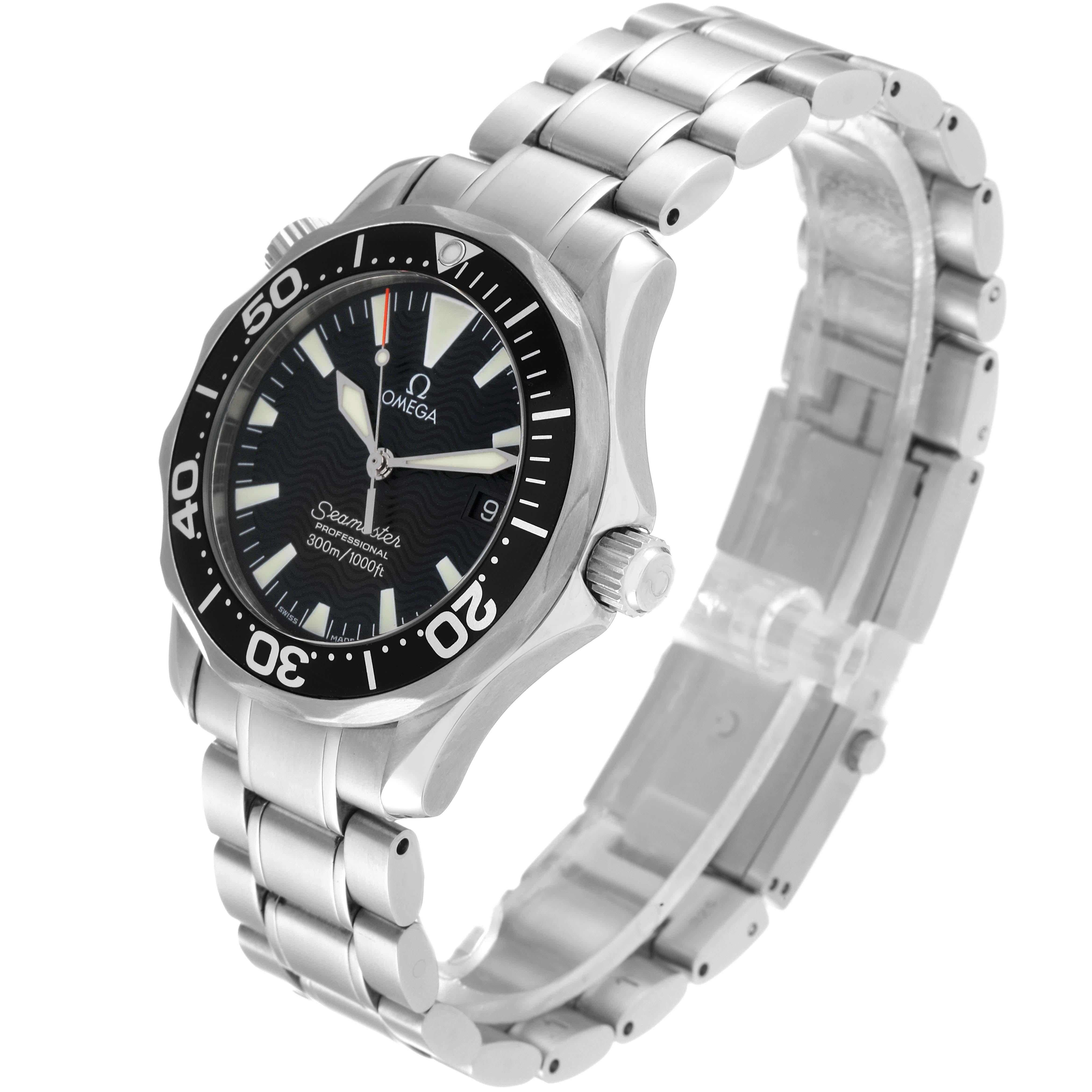 Omega Seamaster Diver 300M Quarz Midsize Schwarzes Zifferblatt Herrenuhr 2262.50.00 im Zustand „Gut“ in Atlanta, GA