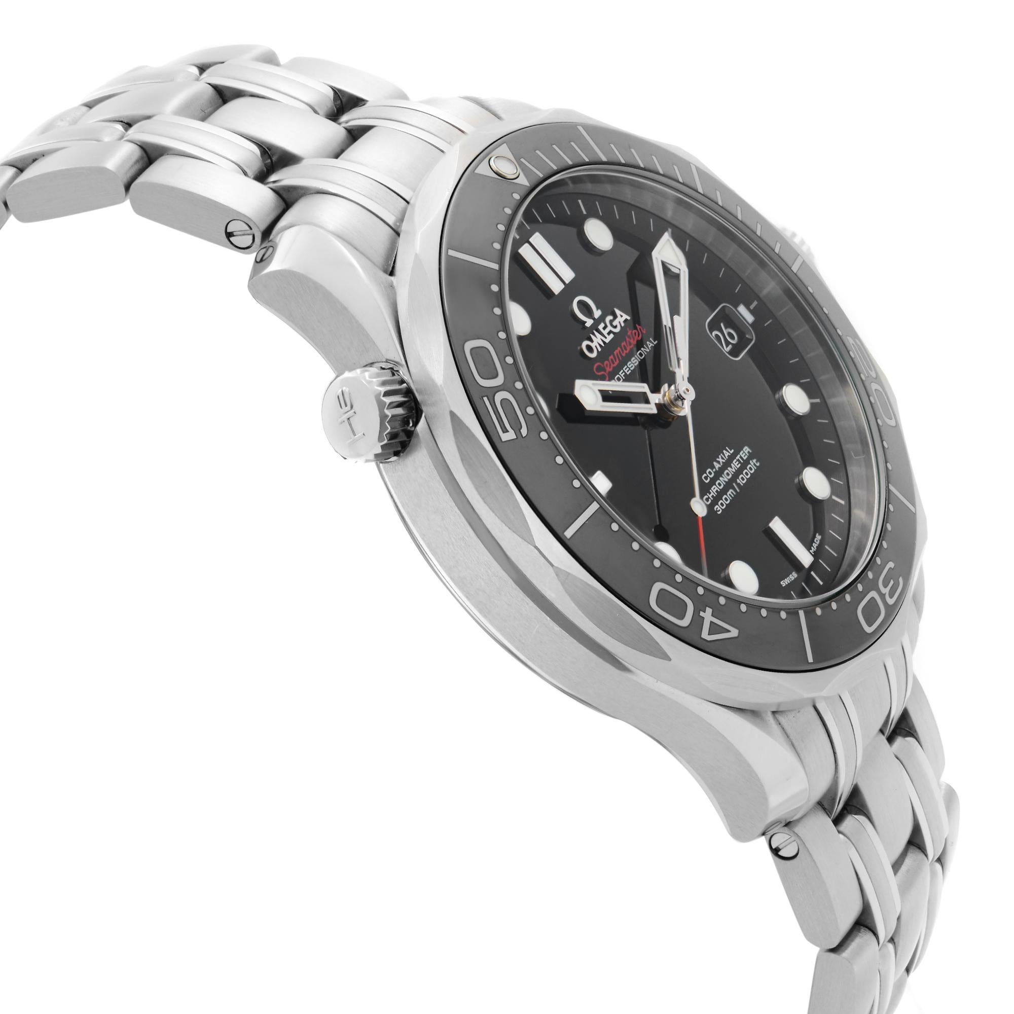 Men's Omega Seamaster Diver Steel Black Dial Automatic Watch 212.30.41.20.01.003