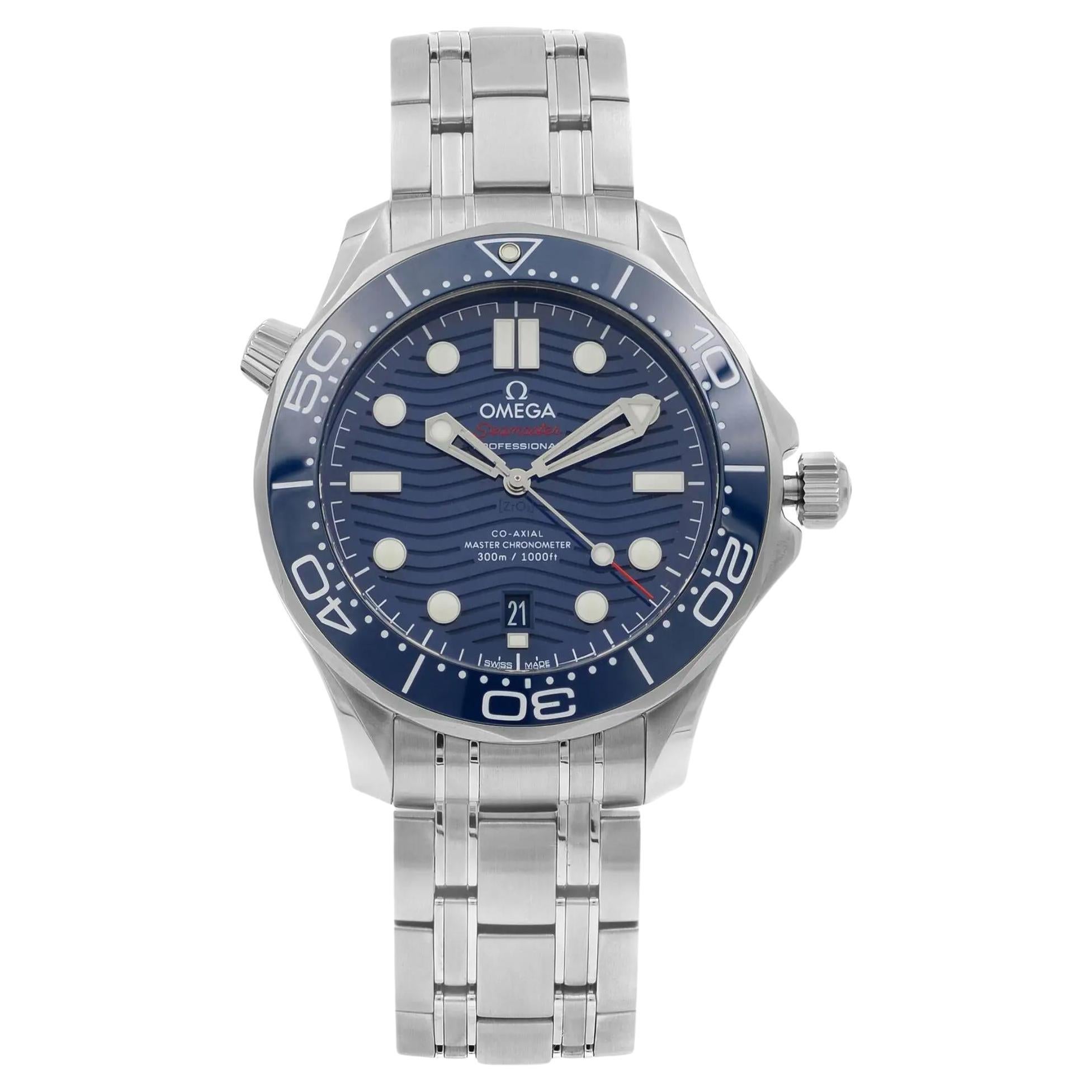 Omega Seamaster Diver 300M Steel Blue Dial Automatic Watch 210.30.42.20.03.001