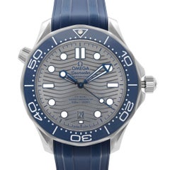 Omega Seamaster Diver Steel Grey Wave Dial Mens Watch 210.32.42.20.06.001