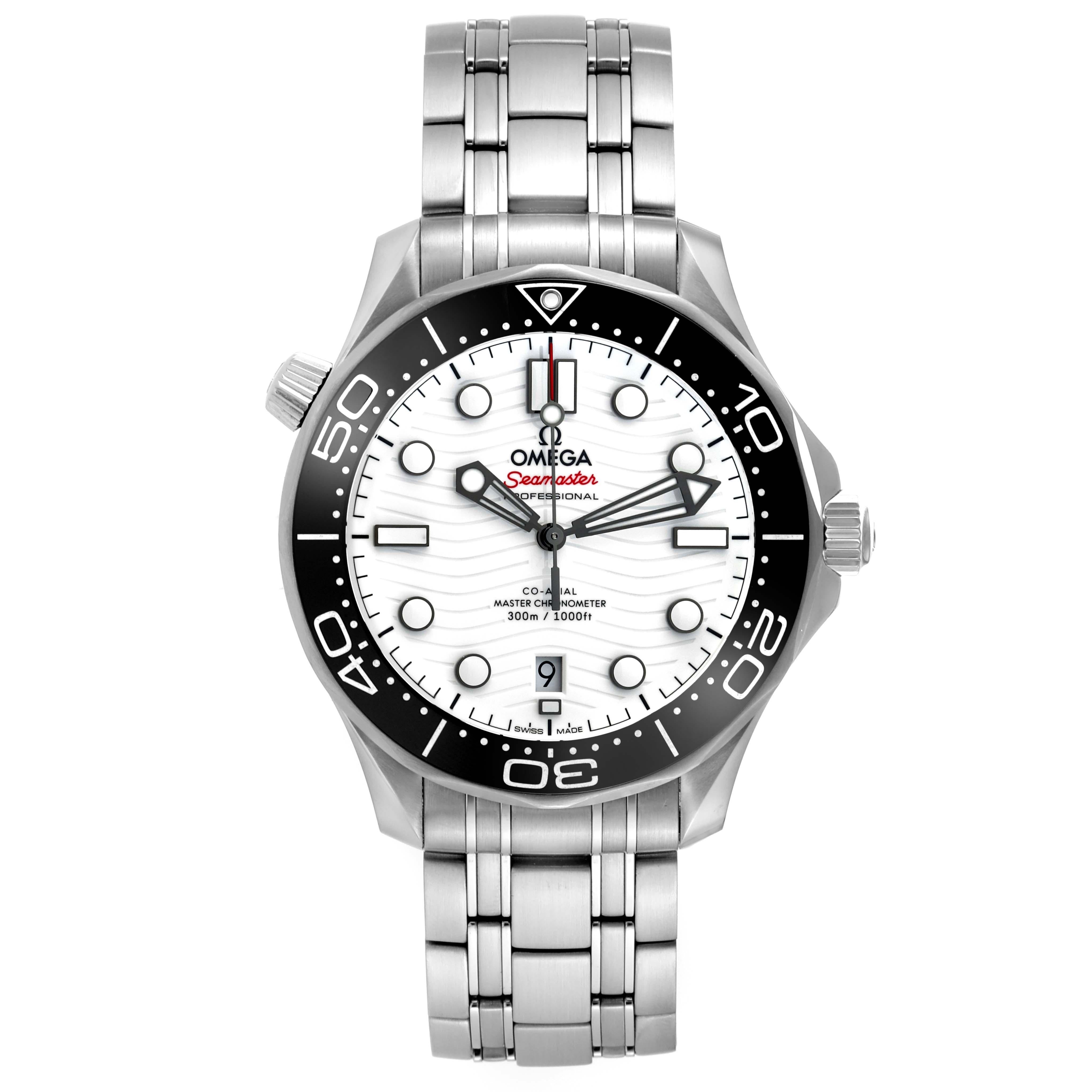 Omega Seamaster Diver 300M Steel Mens Watch 210.30.42.20.04.001 Box Card For Sale 2