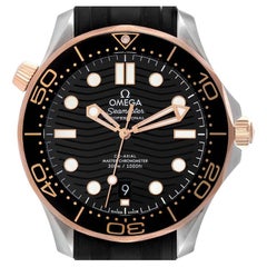 Omega Seamaster Diver 300M Steel Rose Gold Mens Watch 210.22.42.20.01.002