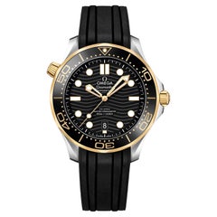 Omega Seamaster Diver 300M Acero Oro Amarillo Correa de caucho 210.22.42.20.01.002