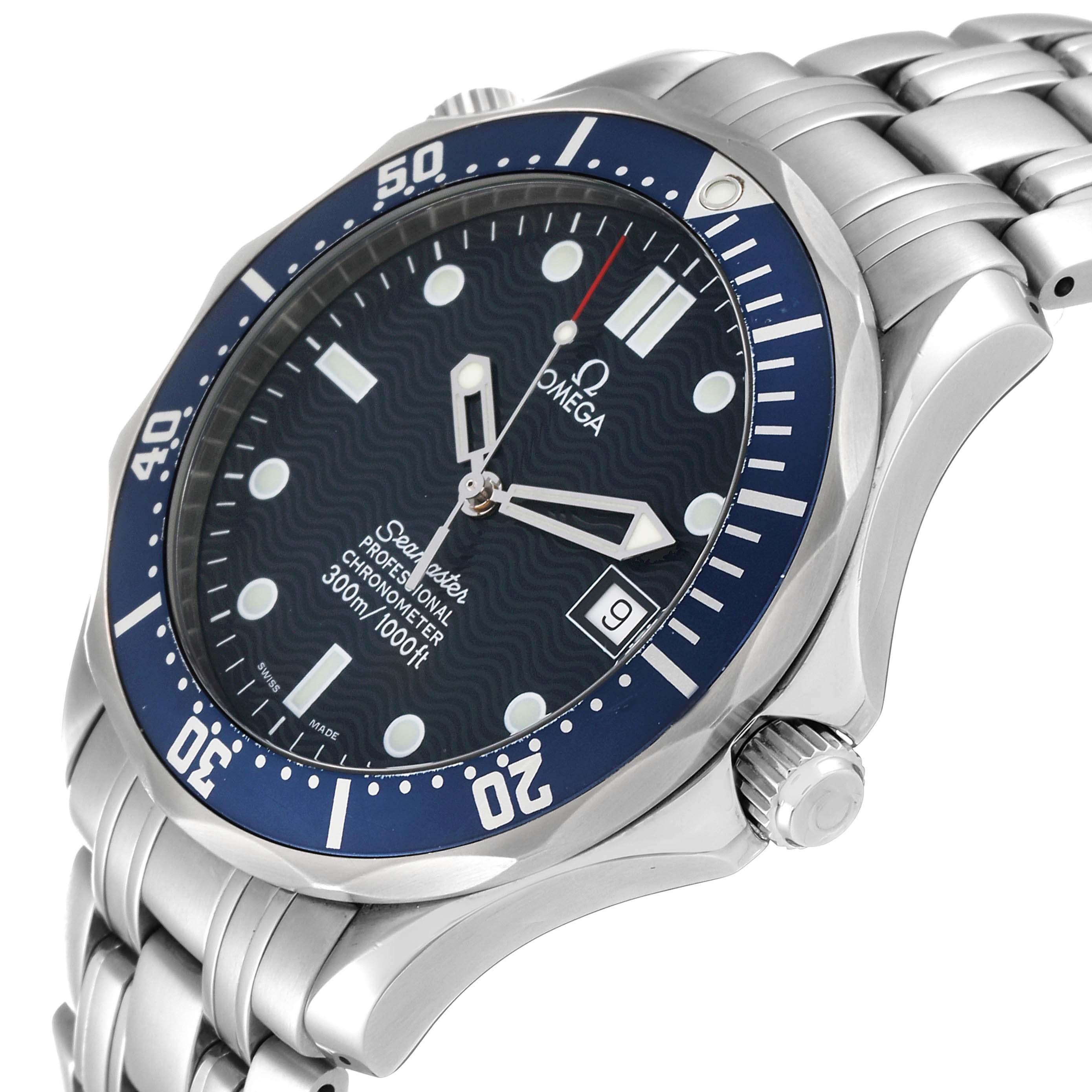 Men's Omega Seamaster Diver 300mm Blue Dial Steel Mens Watch 2531.80.00 Card