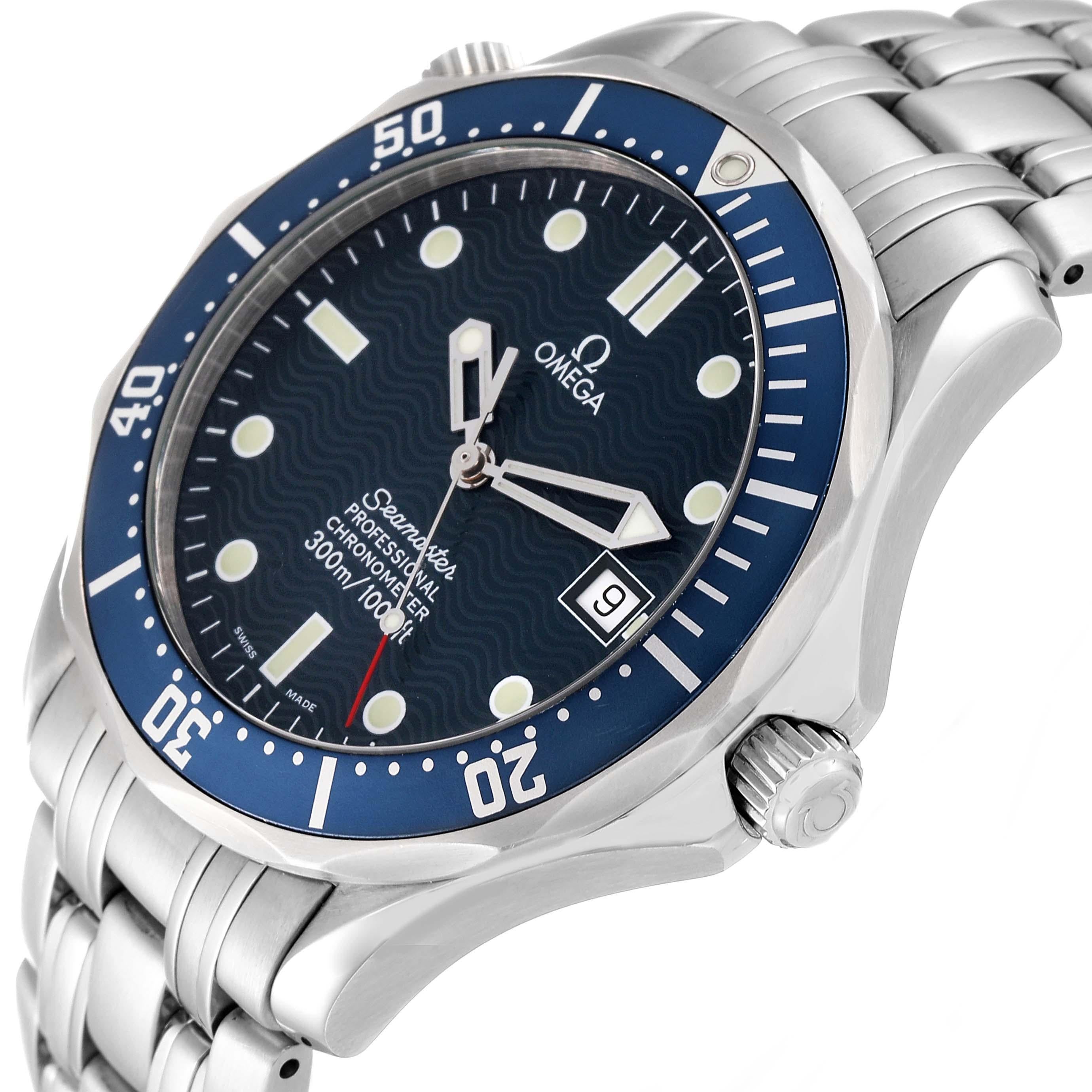 Omega Seamaster Diver 300mm Blue Dial Steel Mens Watch 2531.80.00 4