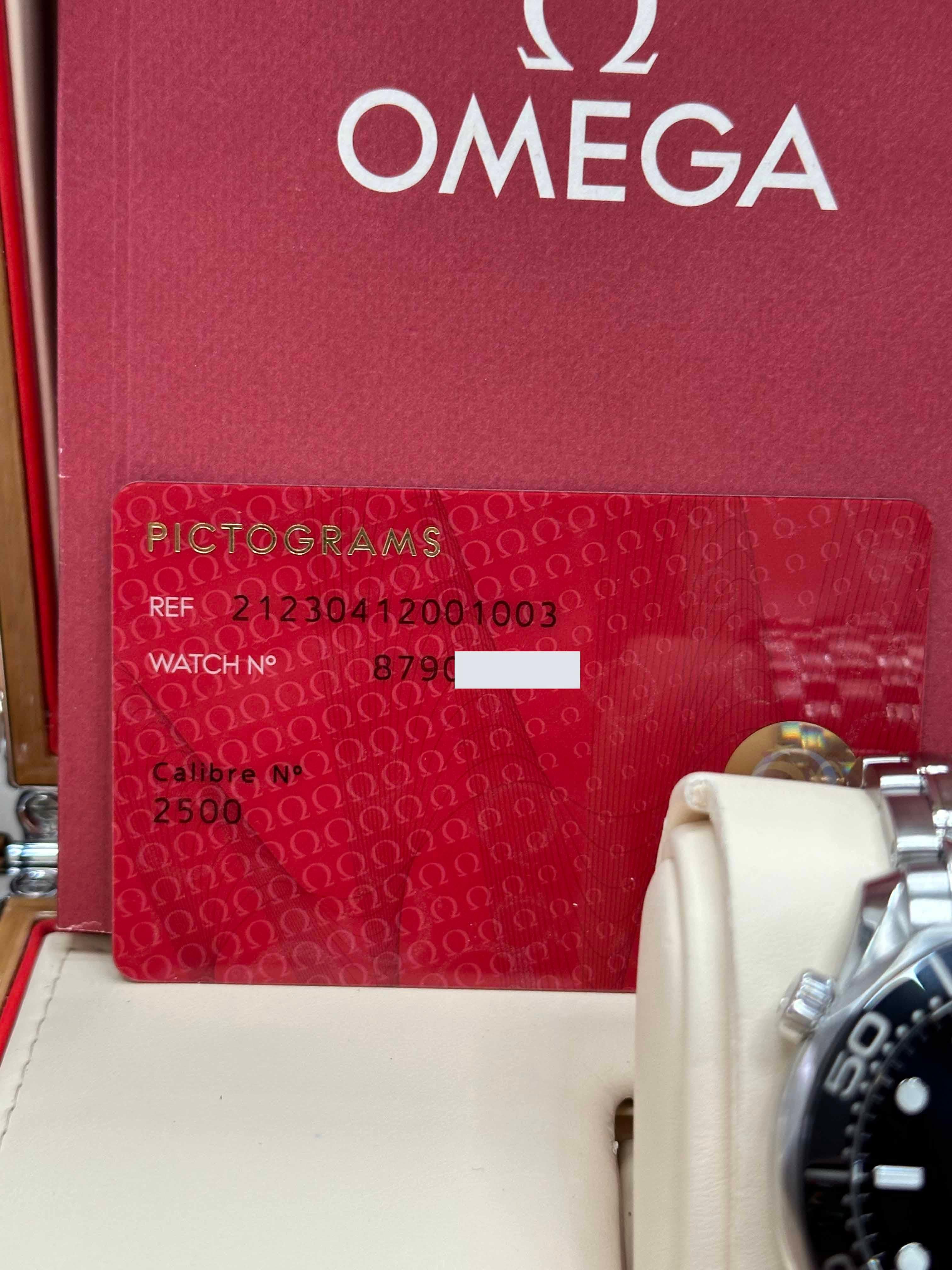 Omega Seamaster Diver 41mm 212.30.41.20.01.003 Schwarzes Zifferblatt Edelstahl Box Papier Herren
