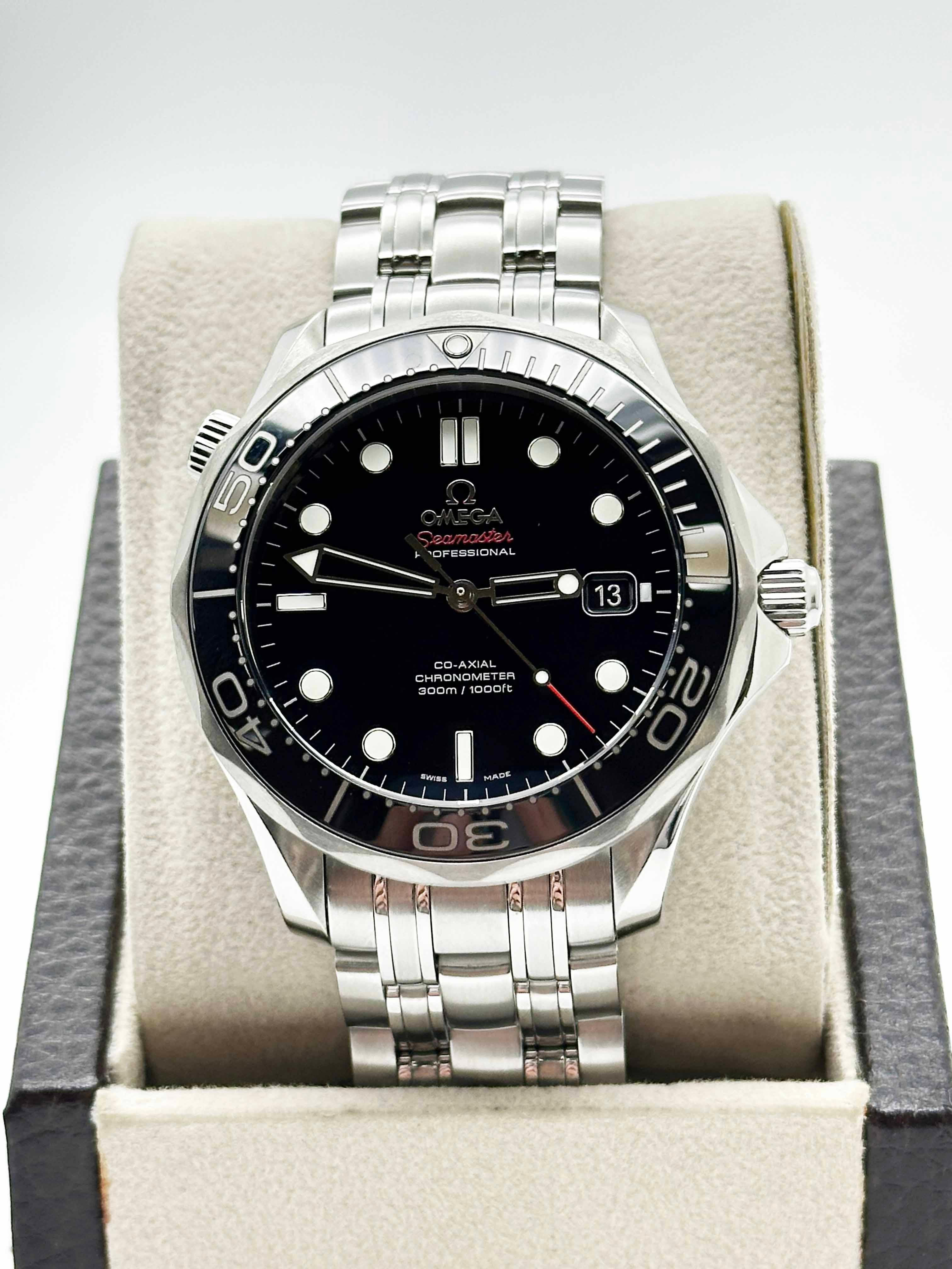 Omega Seamaster Diver 41mm 212.30.41.20.01.003 Schwarzes Zifferblatt Edelstahl Box Papier 2