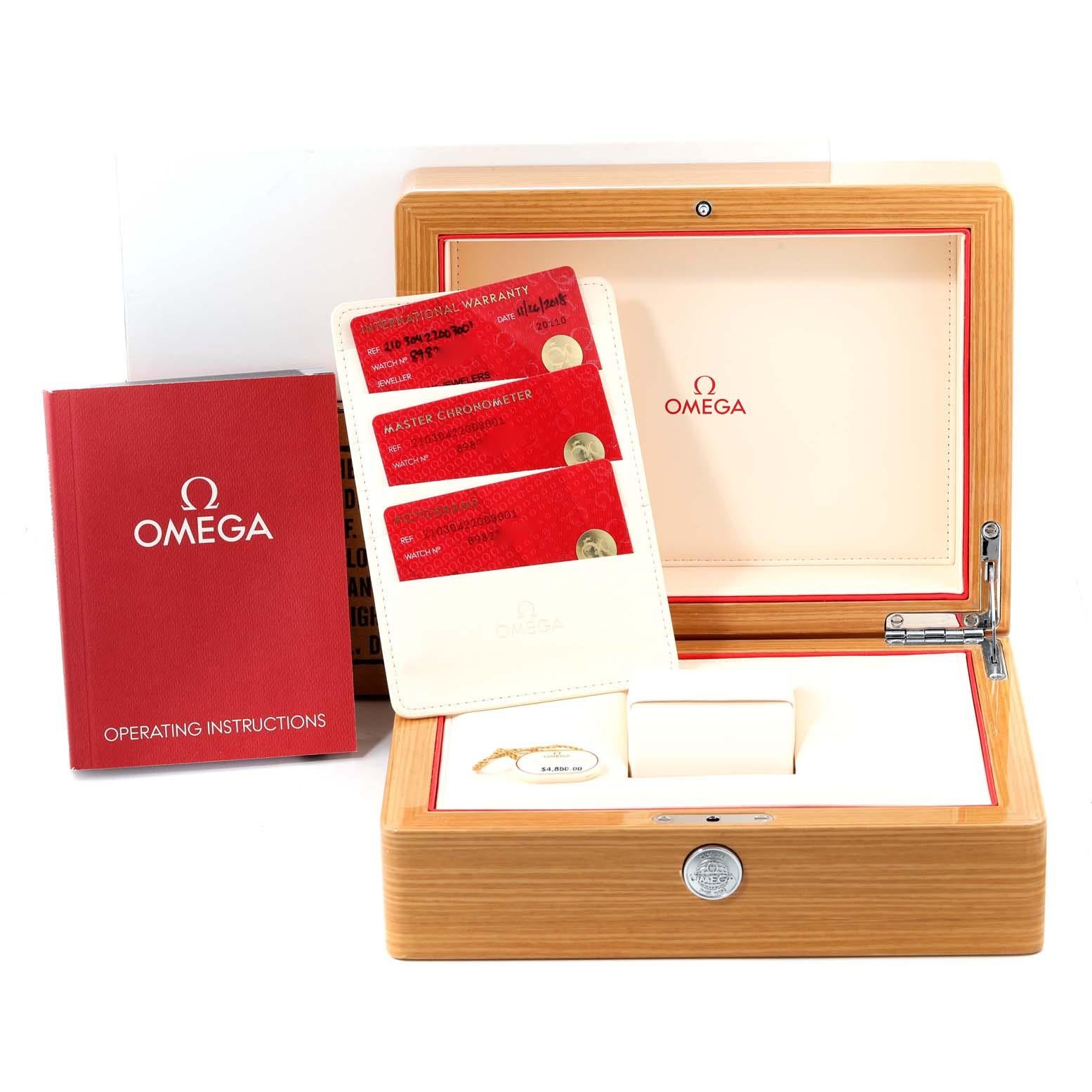 Omega Seamaster Diver Blaues Zifferblatt Stahl Herrenuhr 210.30.42.20.03.001 Boxkartenkarte 4