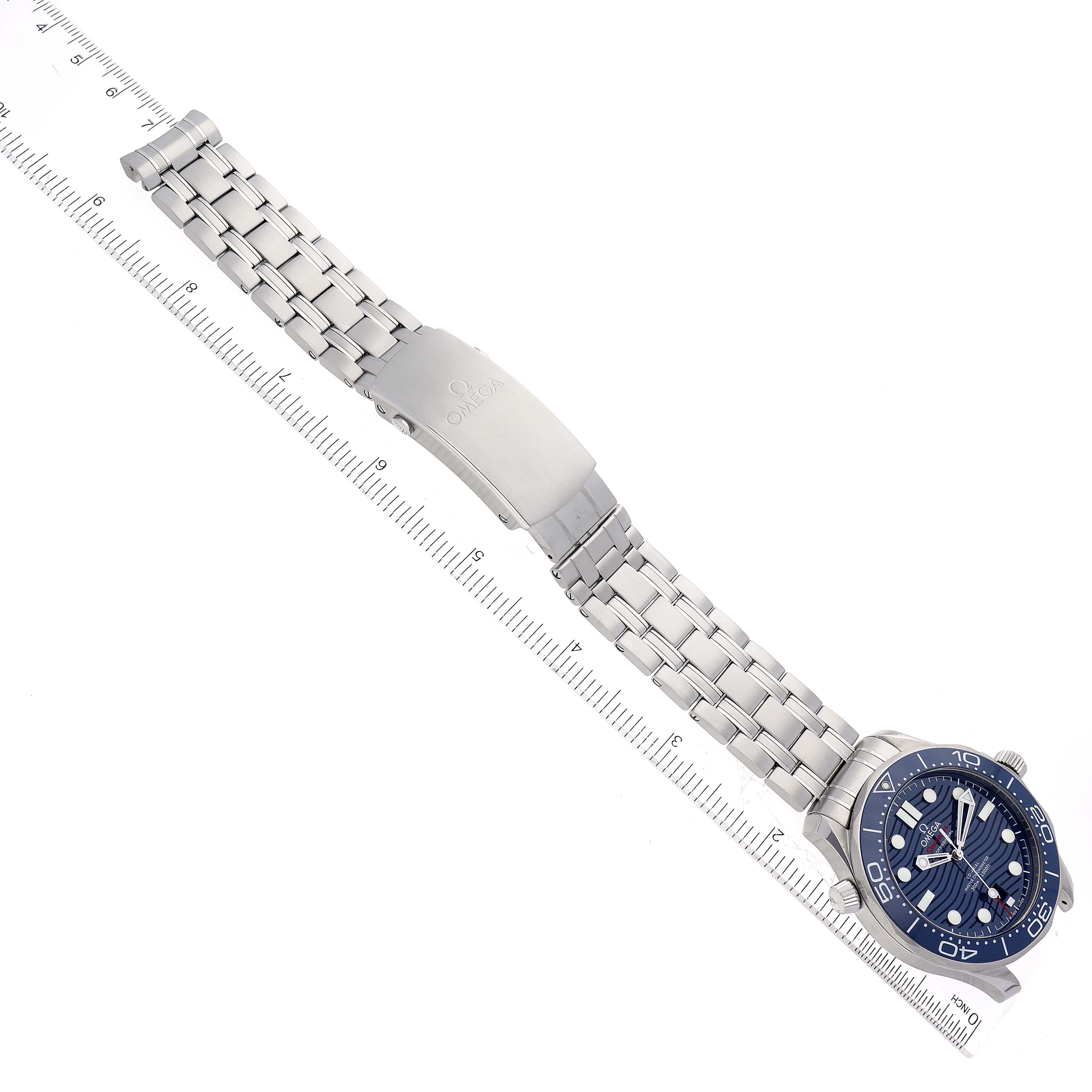 Omega Seamaster Diver Blaues Zifferblatt Stahl Herrenuhr 210.30.42.20.03.001 Boxkartenkarte 2