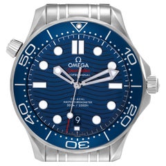Omega Seamaster Diver Blaues Zifferblatt Stahl Herrenuhr 210.30.42.20.03.001 Boxkartenkarte