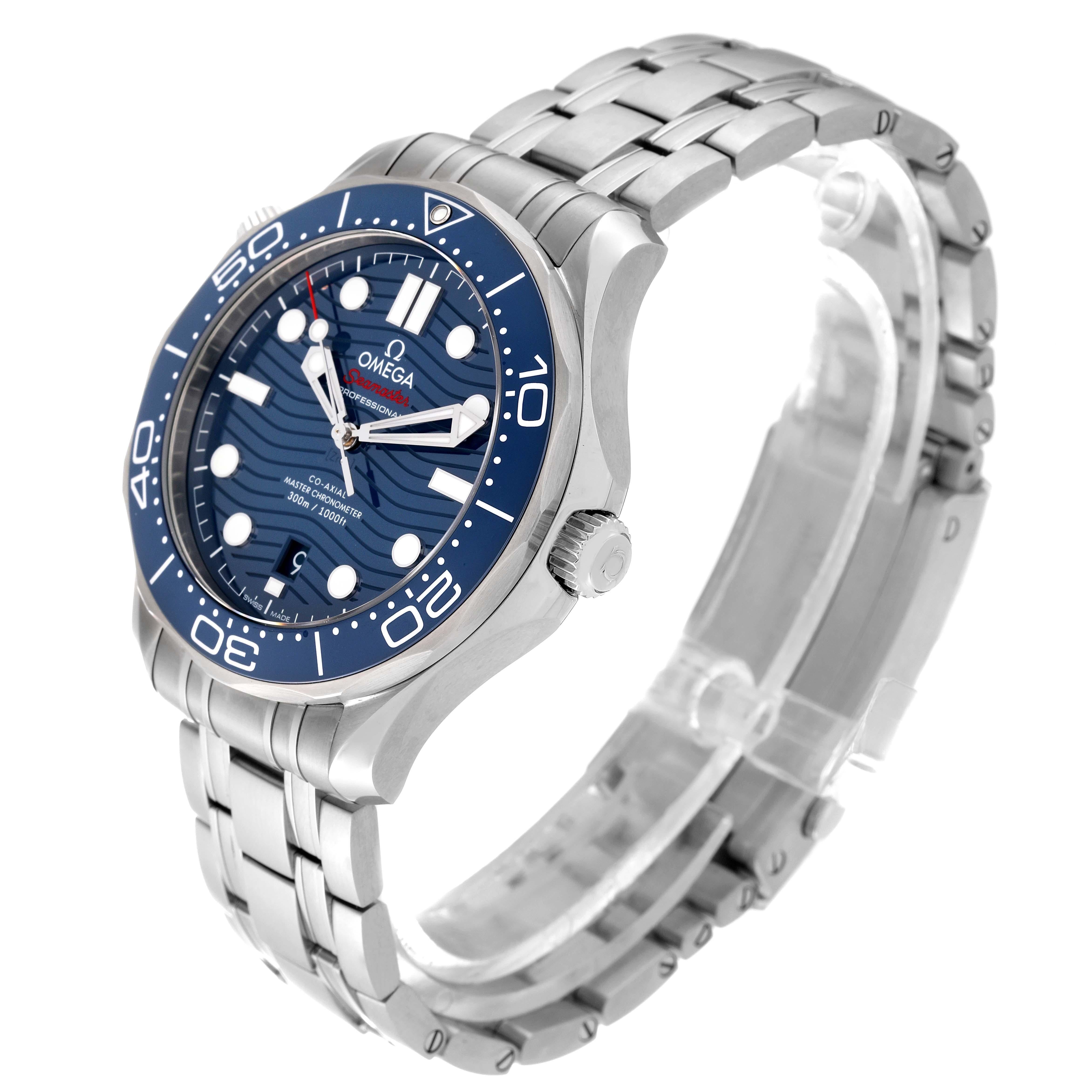 Men's Omega Seamaster Diver Blue Dial Steel Mens Watch 210.30.42.20.03.001 Unworn