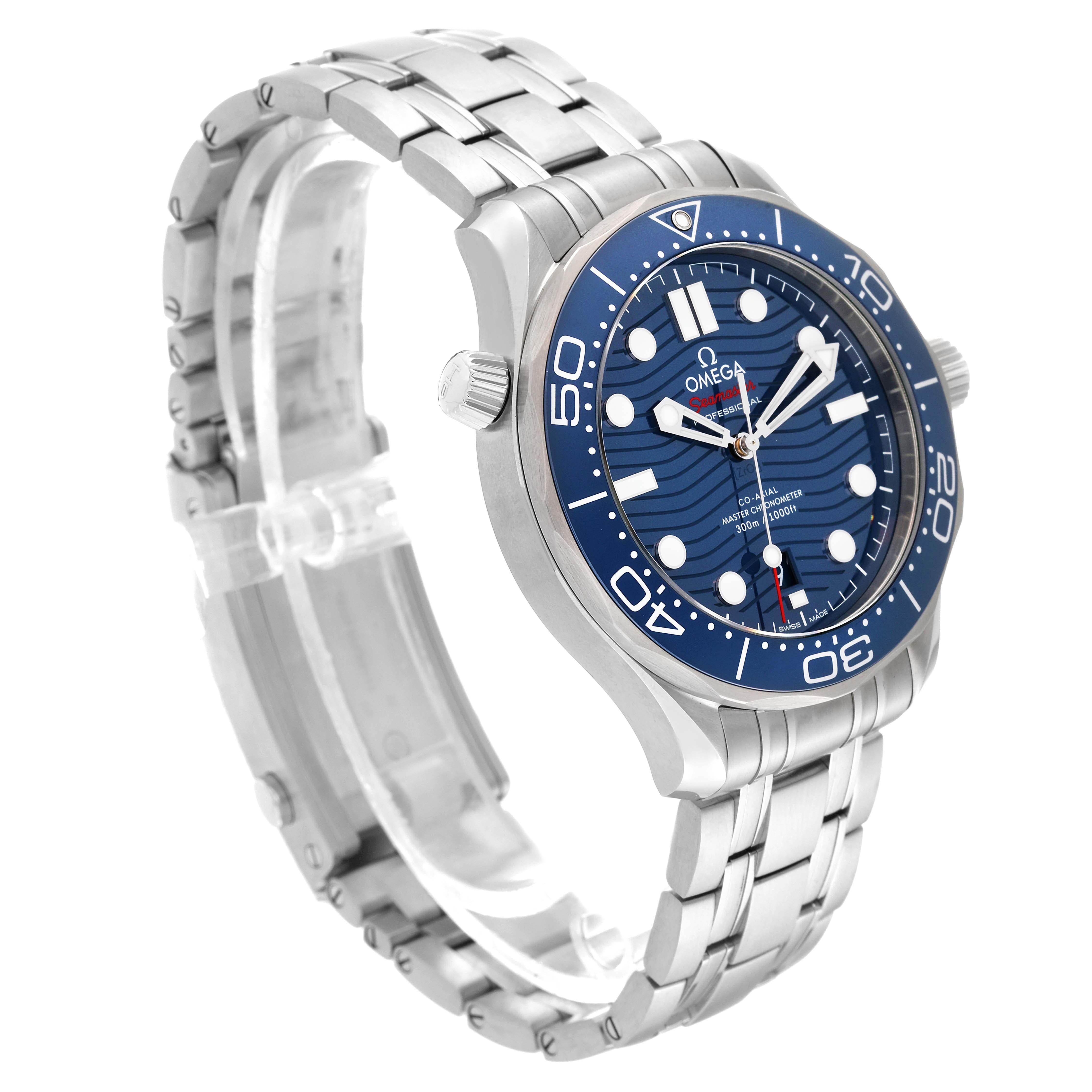 Omega Seamaster Diver Blue Dial Steel Mens Watch 210.30.42.20.03.001 Unworn 1