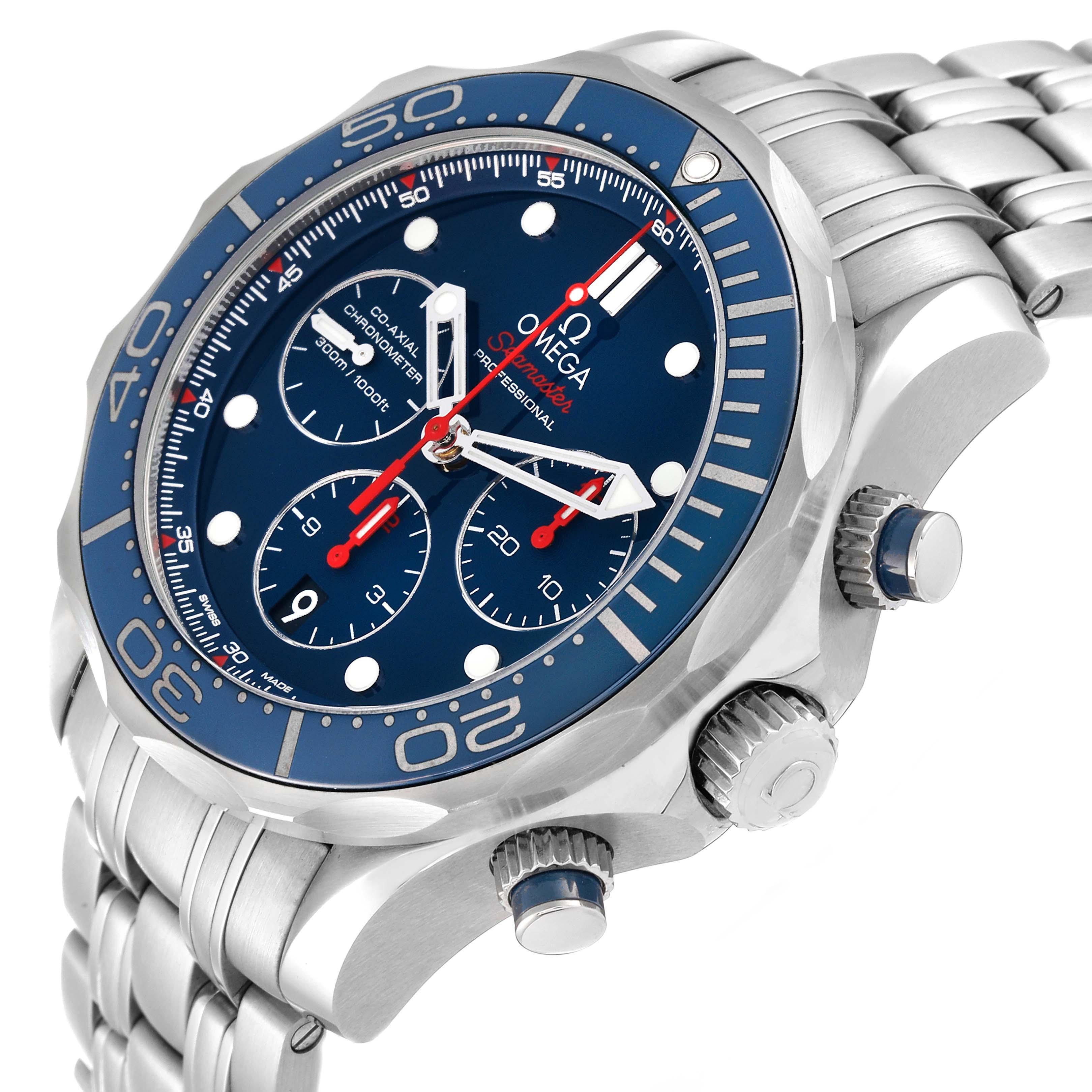 Omega Seamaster Diver Chronograph Steel Mens Watch 212.30.44.50.03.001 Unworn 2
