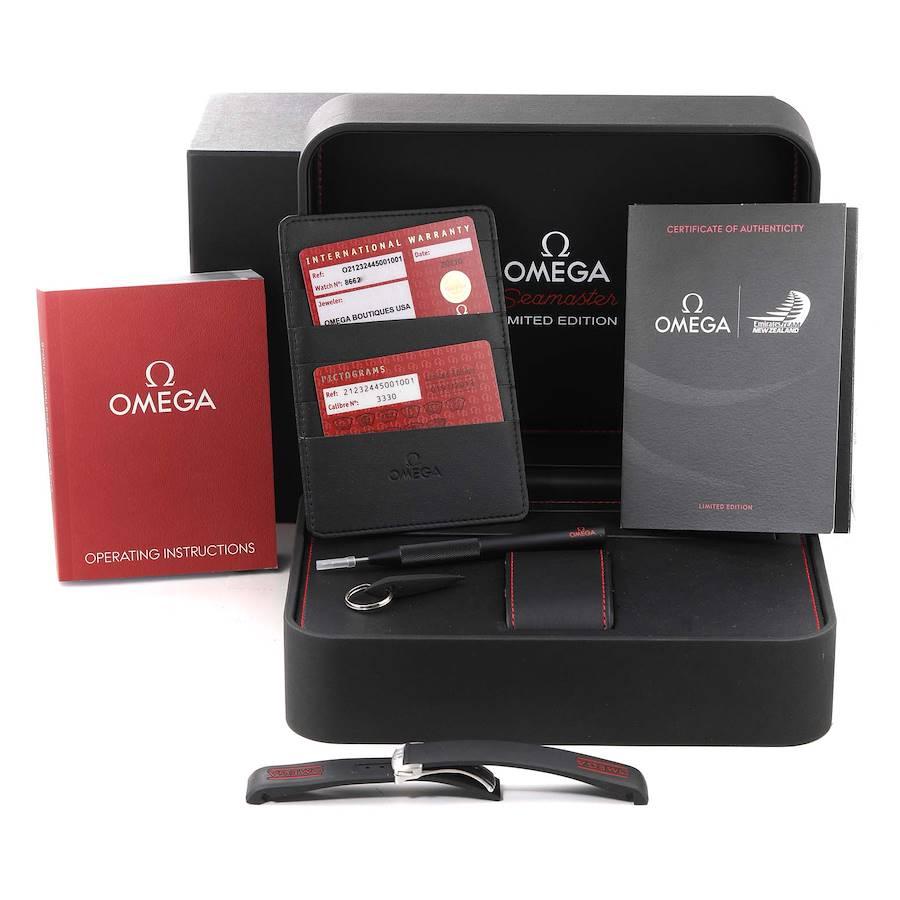 Omega Seamaster Taucher ETNZ Limited Edition Uhr 212.32.44.50.01.001 Box-Karte im Angebot 6