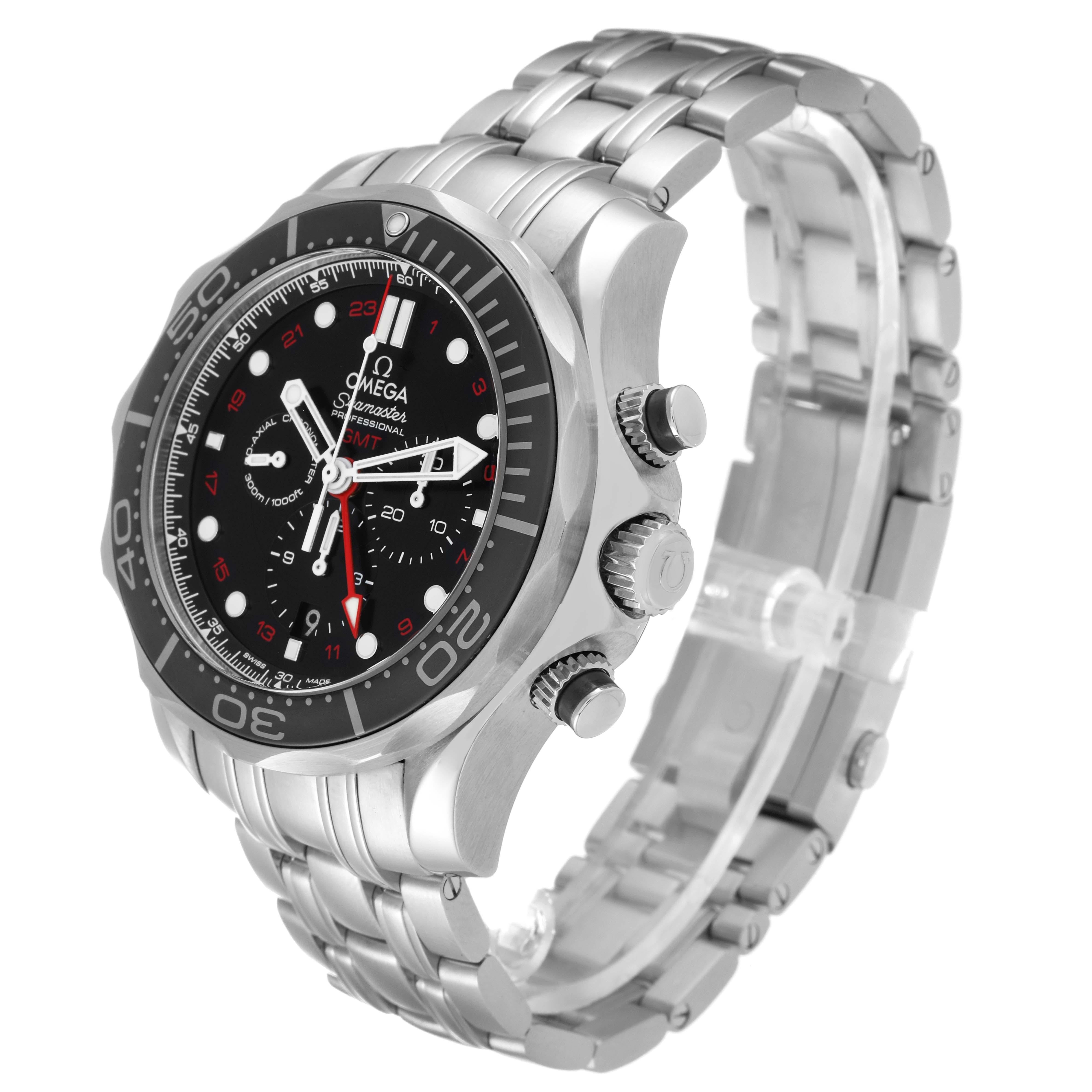 Omega Seamaster Diver GMT Acciaio Orologio Uomo 212.30.44.52.01.001 Scheda Box 1