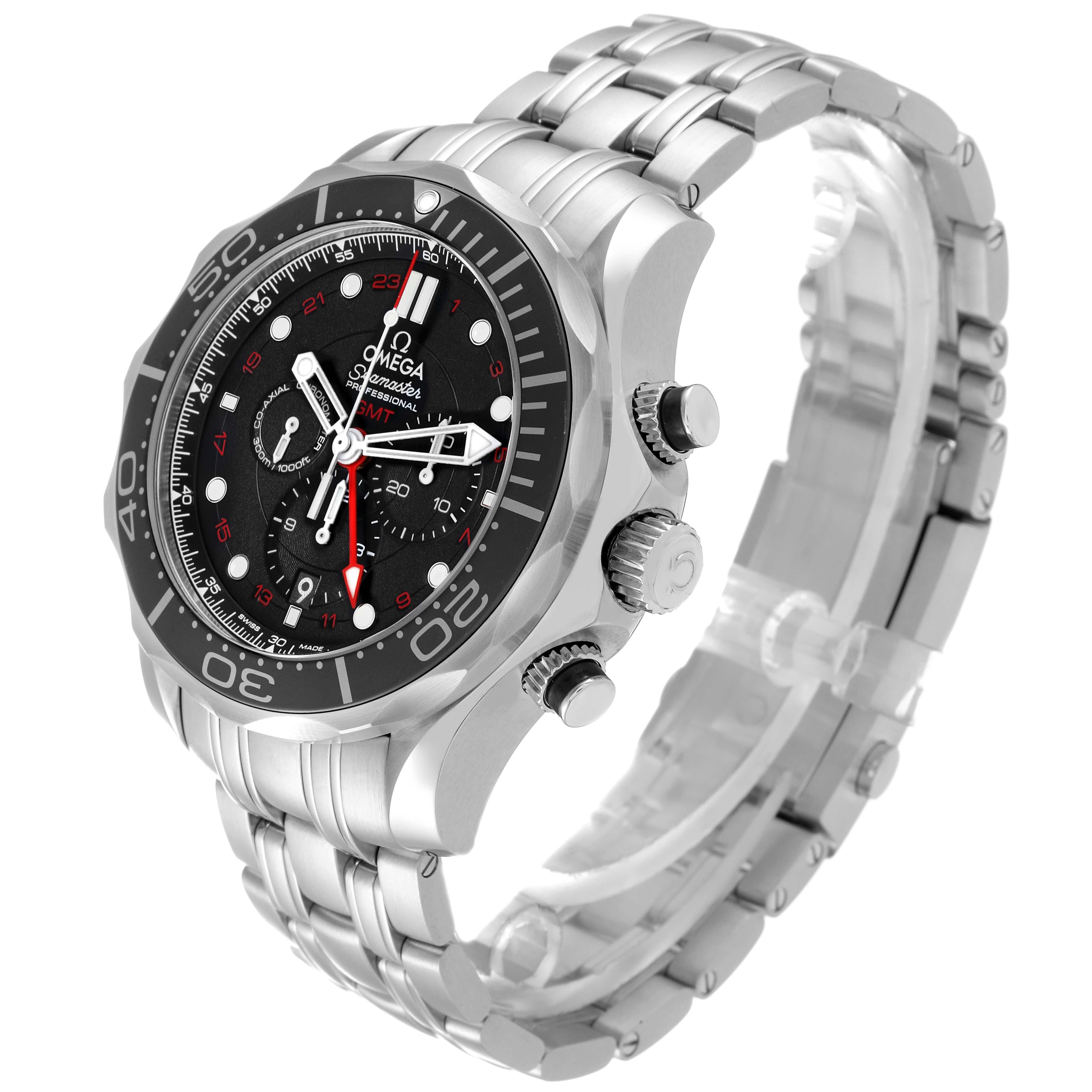 Omega Seamaster Diver GMT Acciaio Orologio Uomo 212.30.44.52.01.001 Scheda Box 1