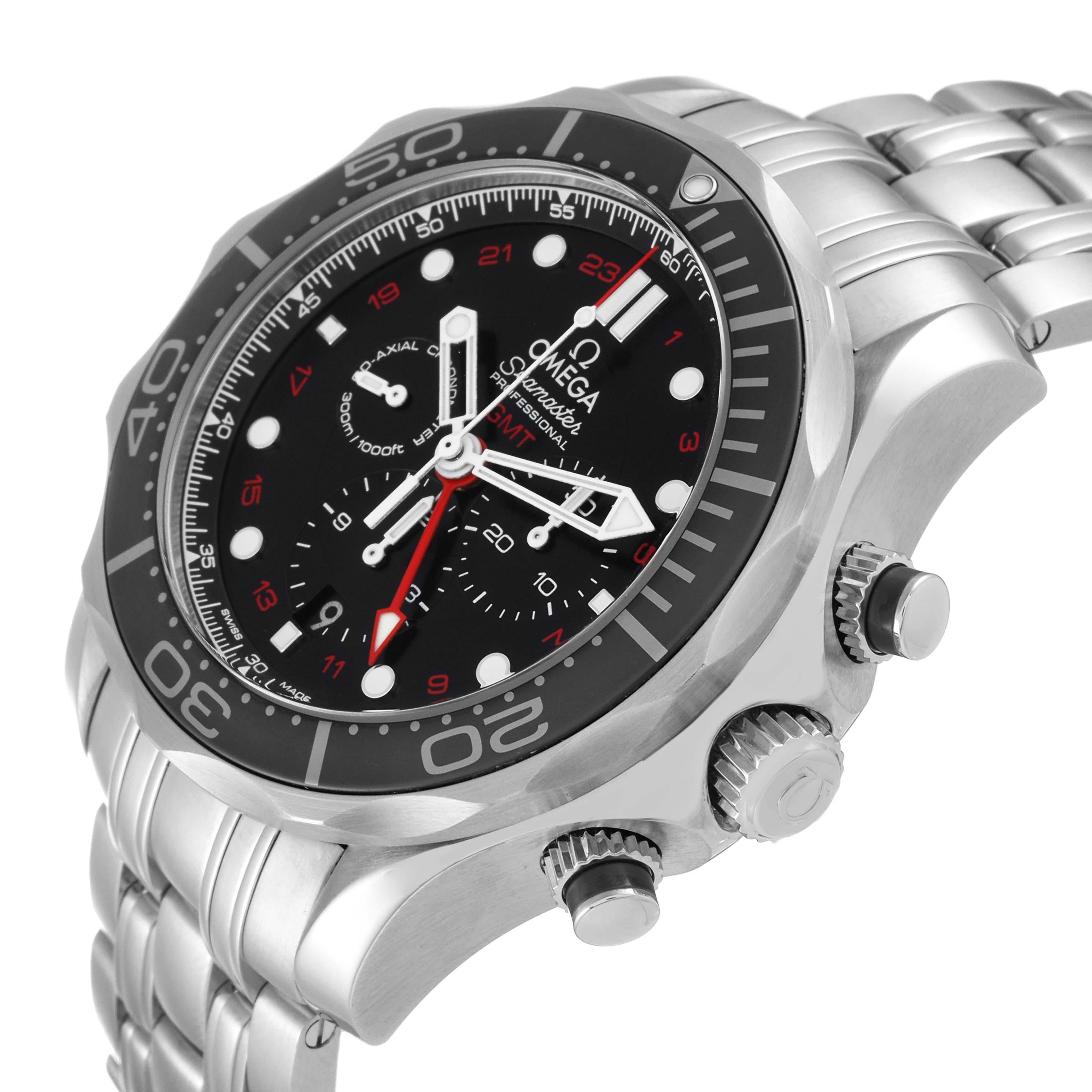 Omega Seamaster Diver GMT Acciaio Orologio Uomo 212.30.44.52.01.001 Scheda Box 2